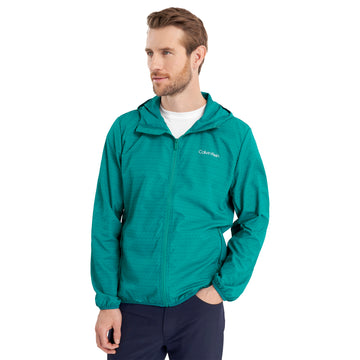 Calvin Klein Golf Printed Windbreaker Jacket Sea Green