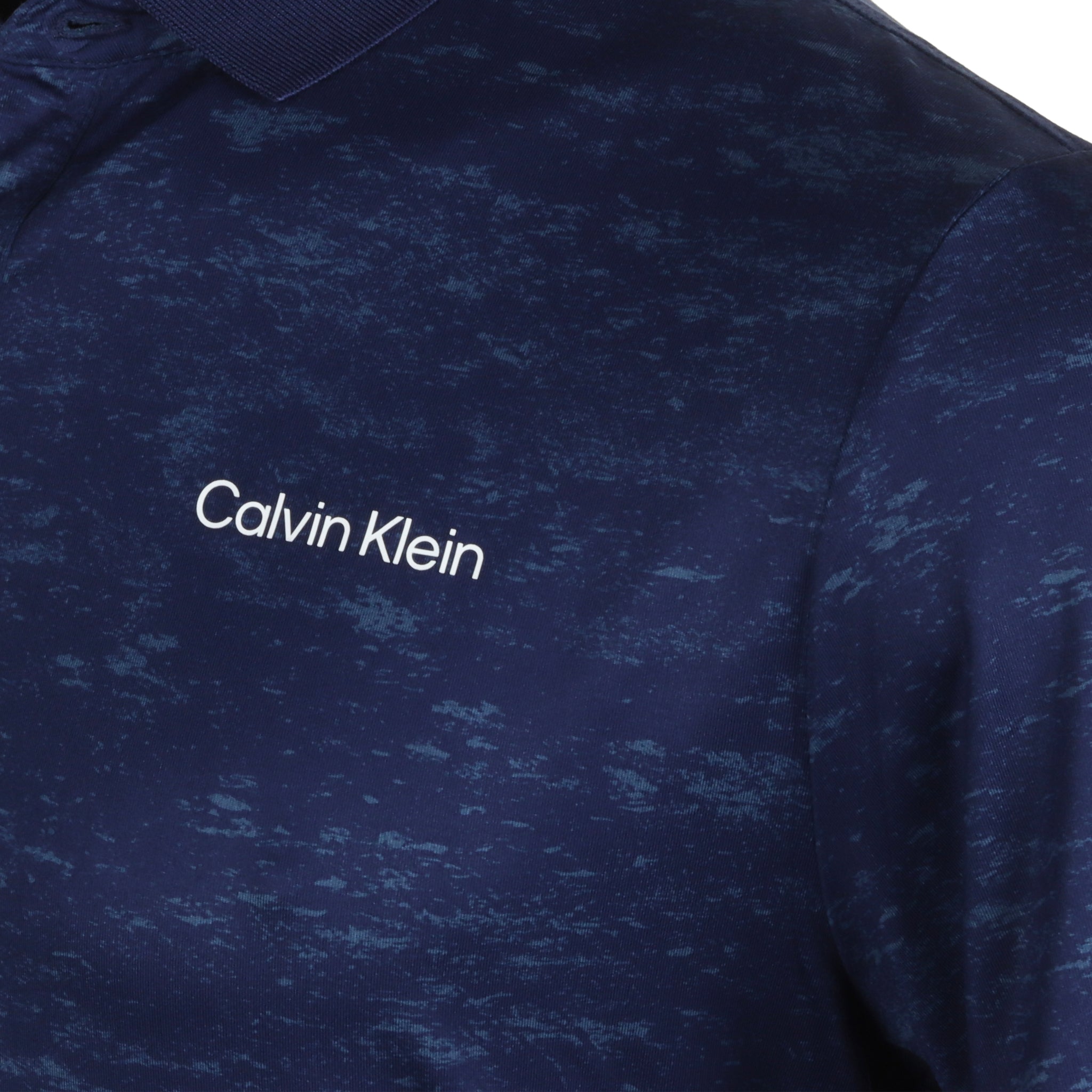 Calvin Klein Golf Textured Slate Shirt Evening Blue