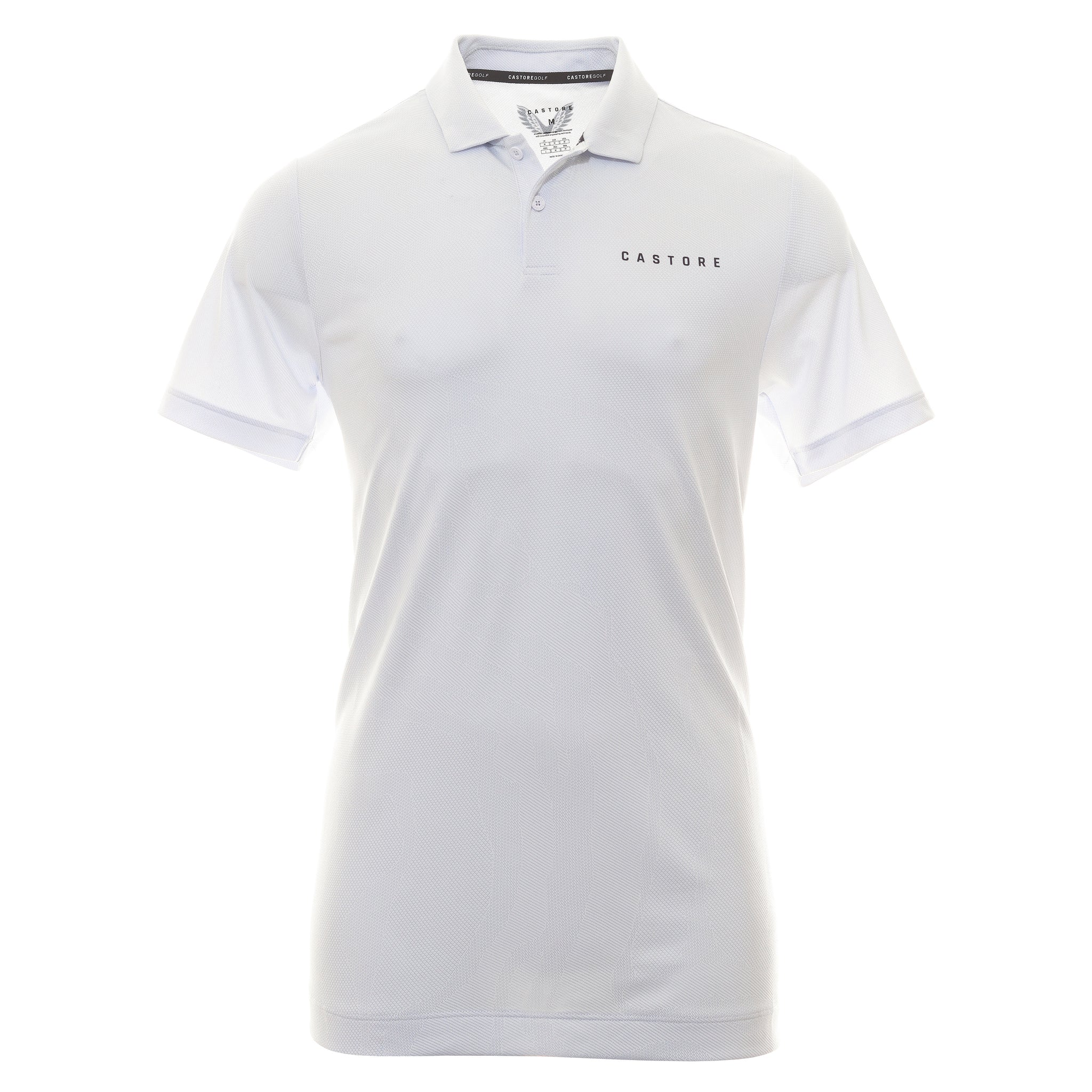 Castore Engineered Knit Golf Polo Shirt CMA30175.B White 020 ...