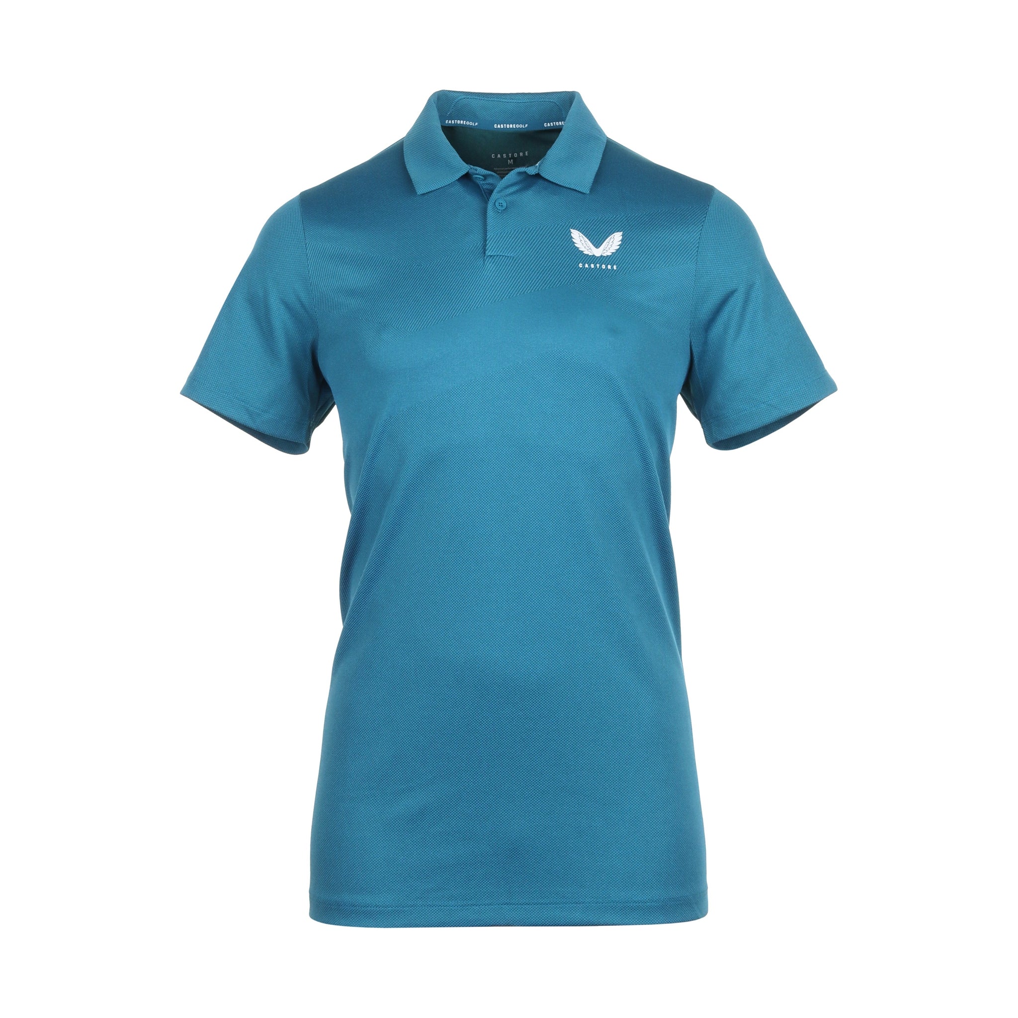 Castore Golf Engineered Knit Polo Shirt Dark Aqua