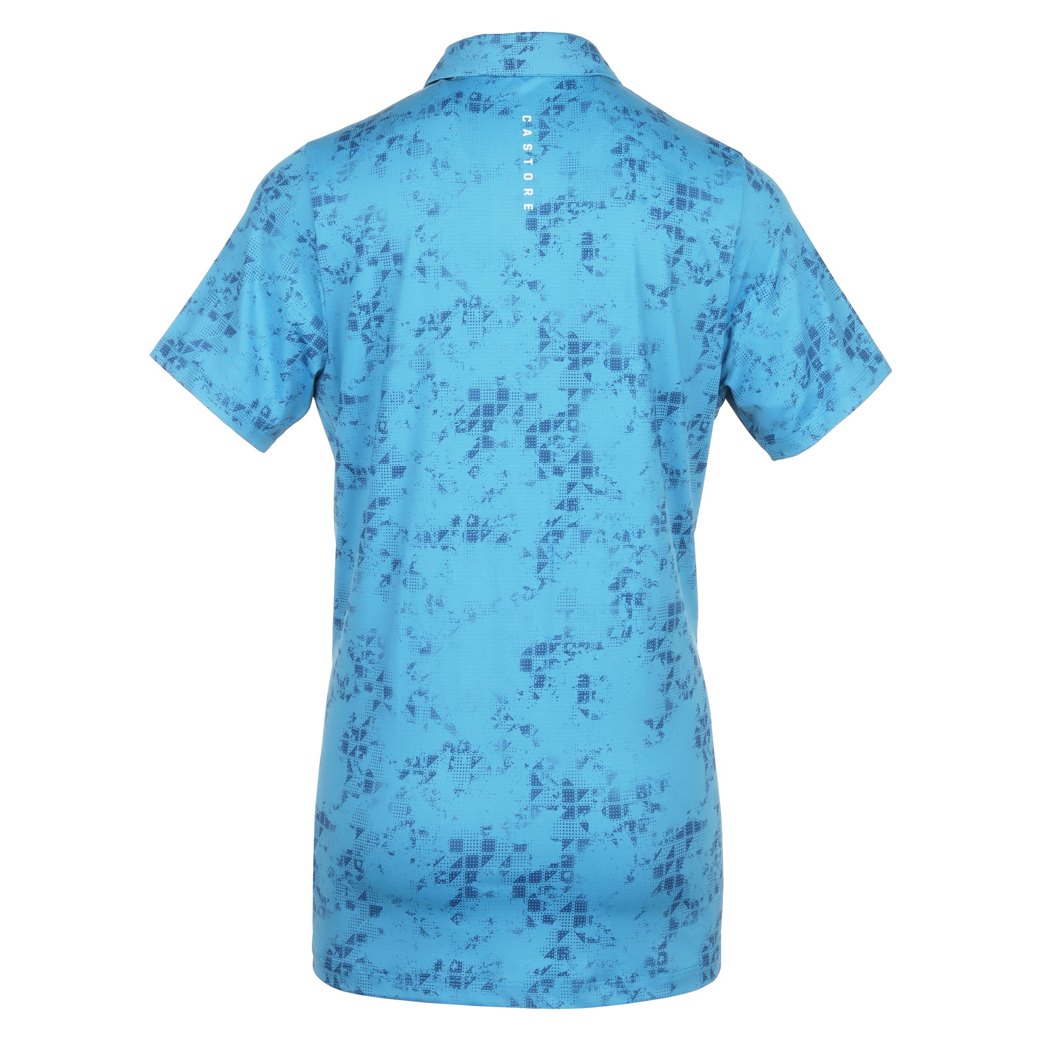 Castore Golf Geo Printed Polo Shirt Corn Blue 030