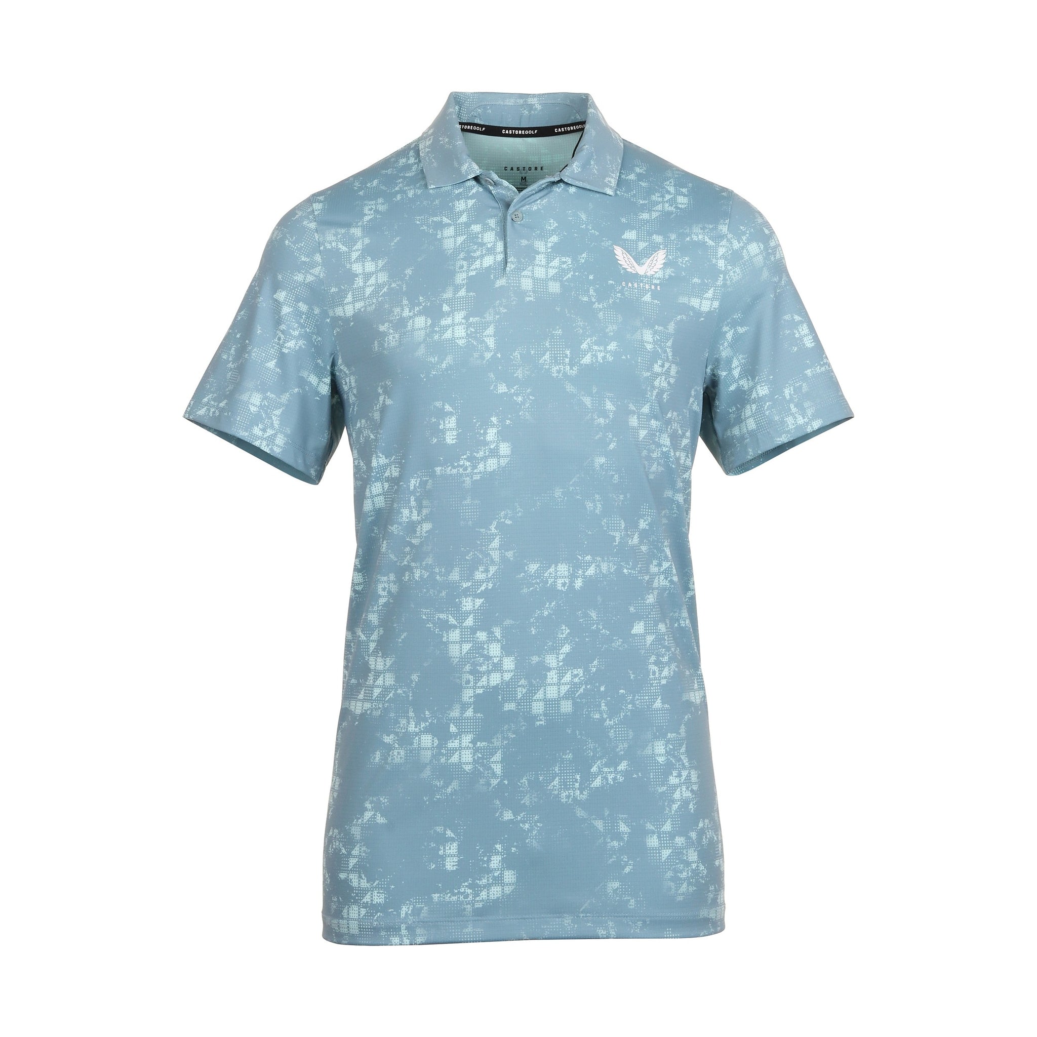 Castore Golf Printed Polo Shirt SS24 Stone Blue 218