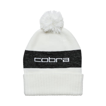 Cobra Golf Pom Beanie Hat White/Black 02