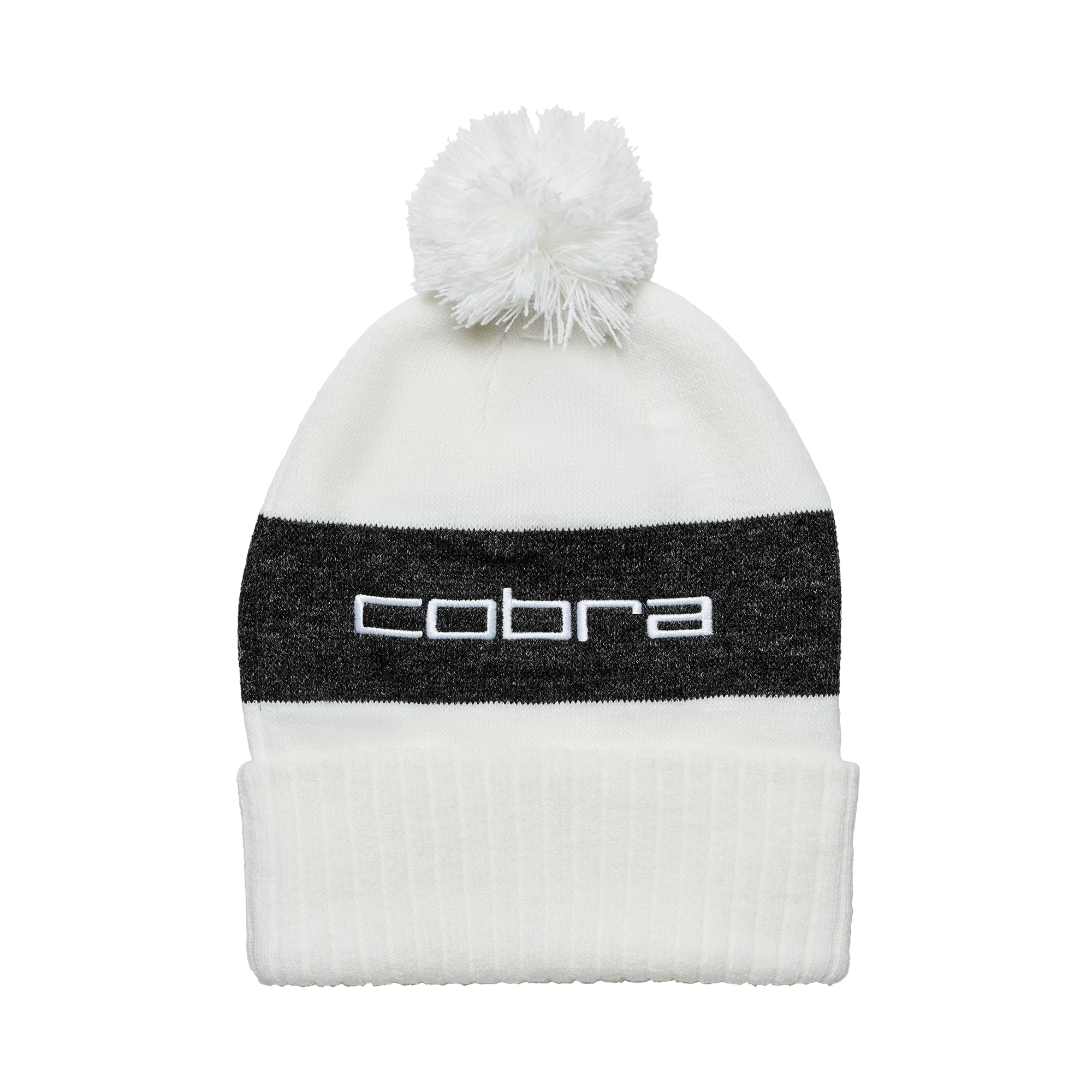 Cobra Golf Pom Beanie Hat White/Black 02