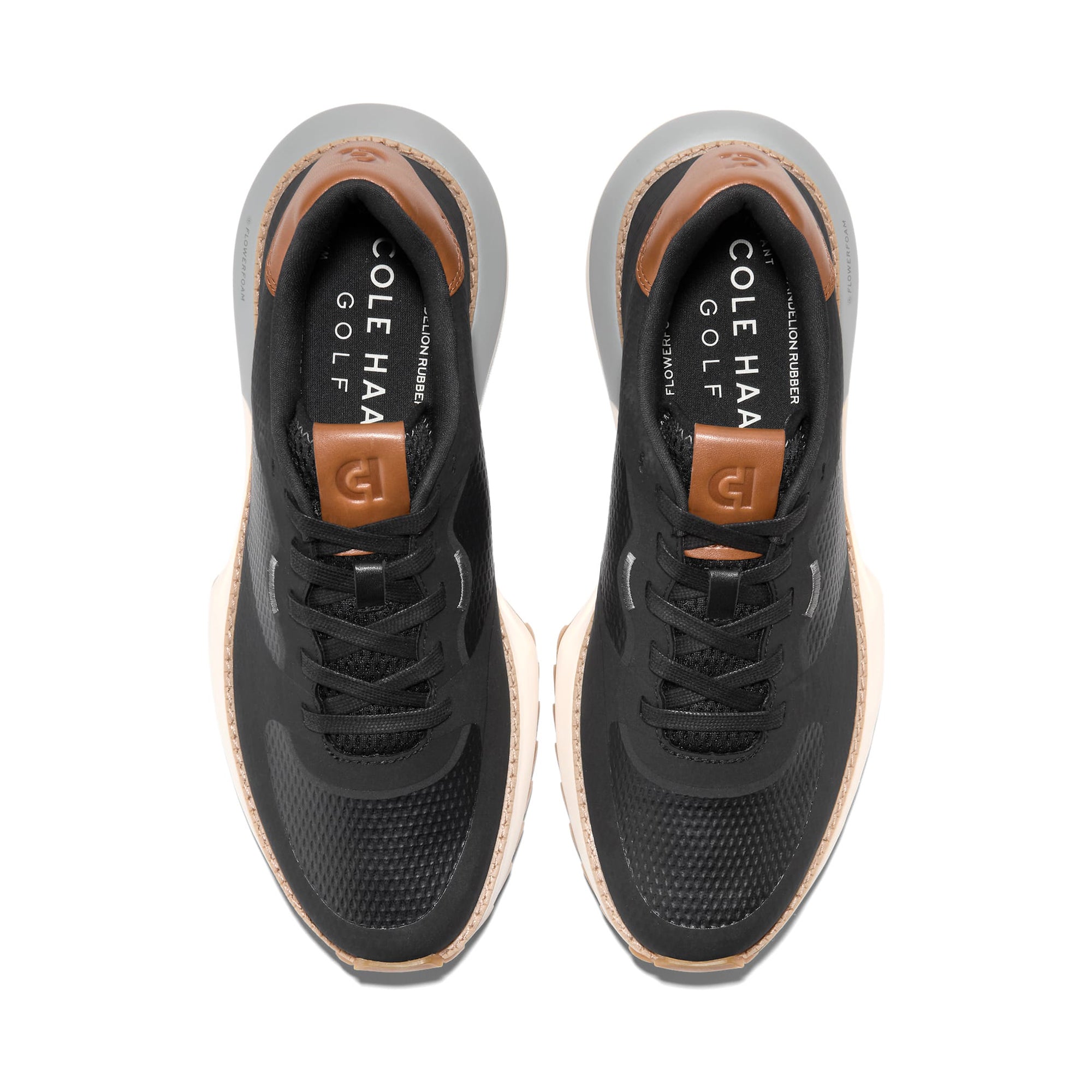 Cole Haan GrandPro Ashland II Golf Shoes - Black/New Caramel/Ivory ...