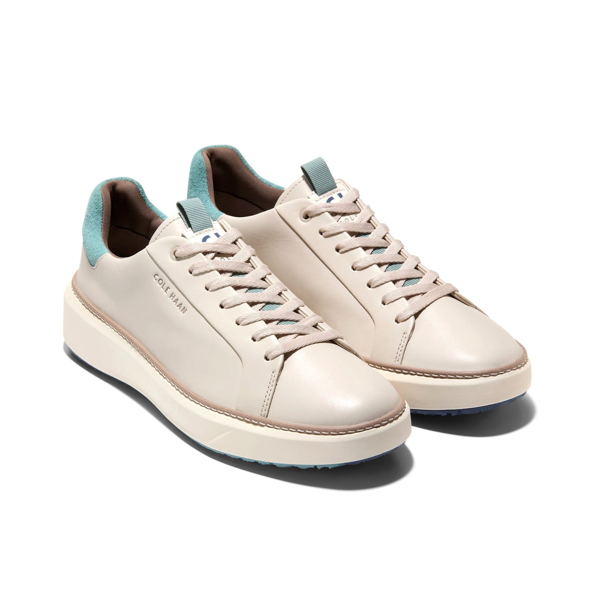 Cole Haan GrandPro Topspin Golf Shoes Silver Lining/Trellis/Ivory