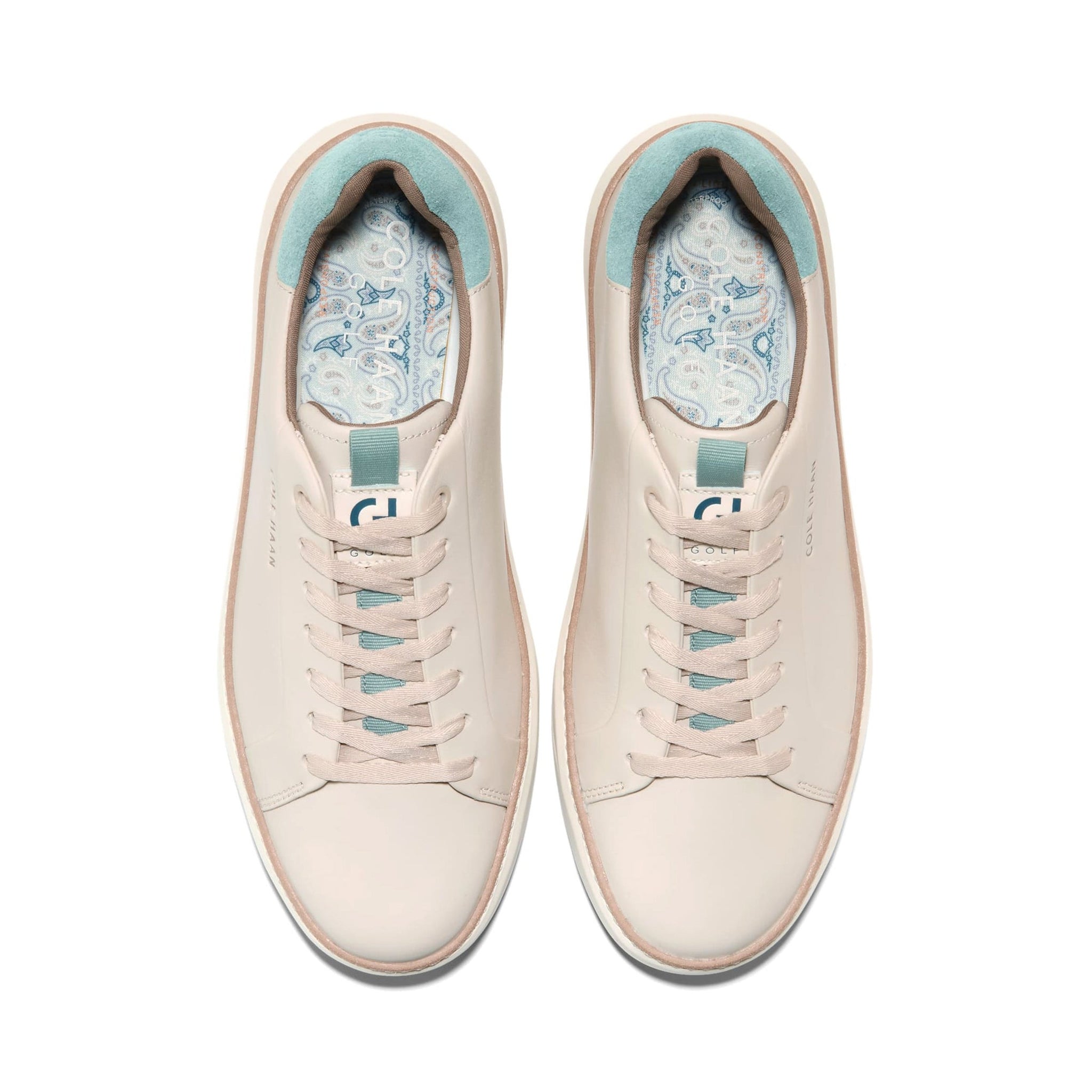Cole Haan GrandPro Topspin Golf Shoes Silver Lining/Trellis/Ivory
