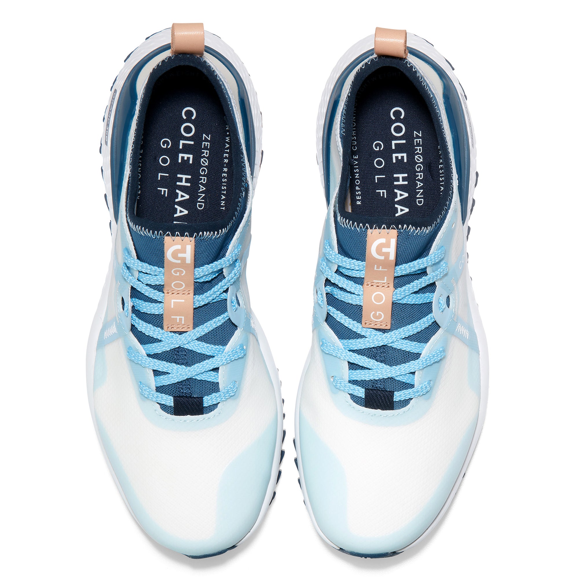 Cole Haan Zero Grand Overtake Golf Shoes C37016 Optic White Ensign Blue ...