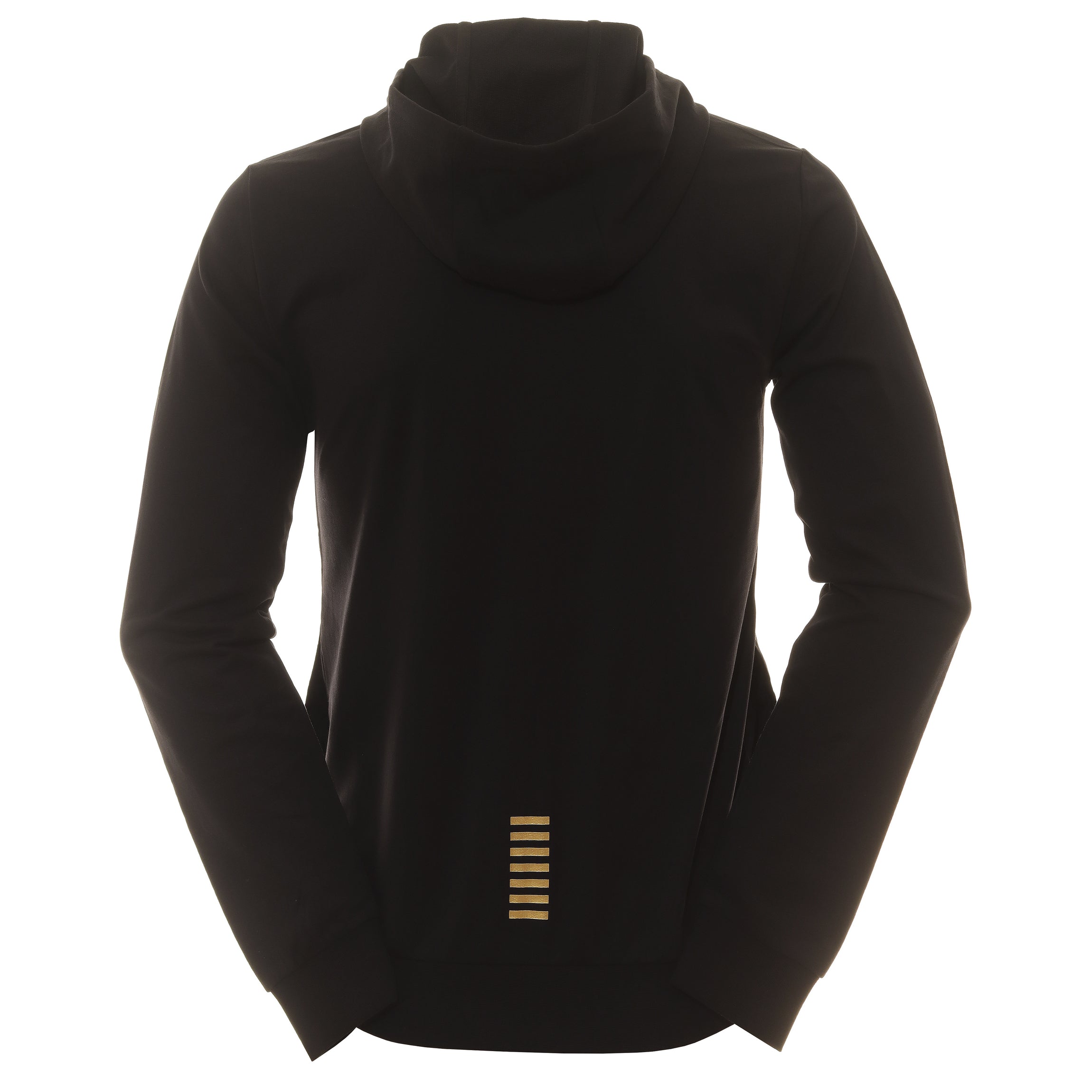 Emporio Armani EA7 Core Full Zip Hoodie PJ05Z 8NPM03 Black Gold