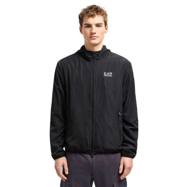 Emporio Armani EA7 Core Hooded Bomber Jacket - Black 1200 - PNGRZ