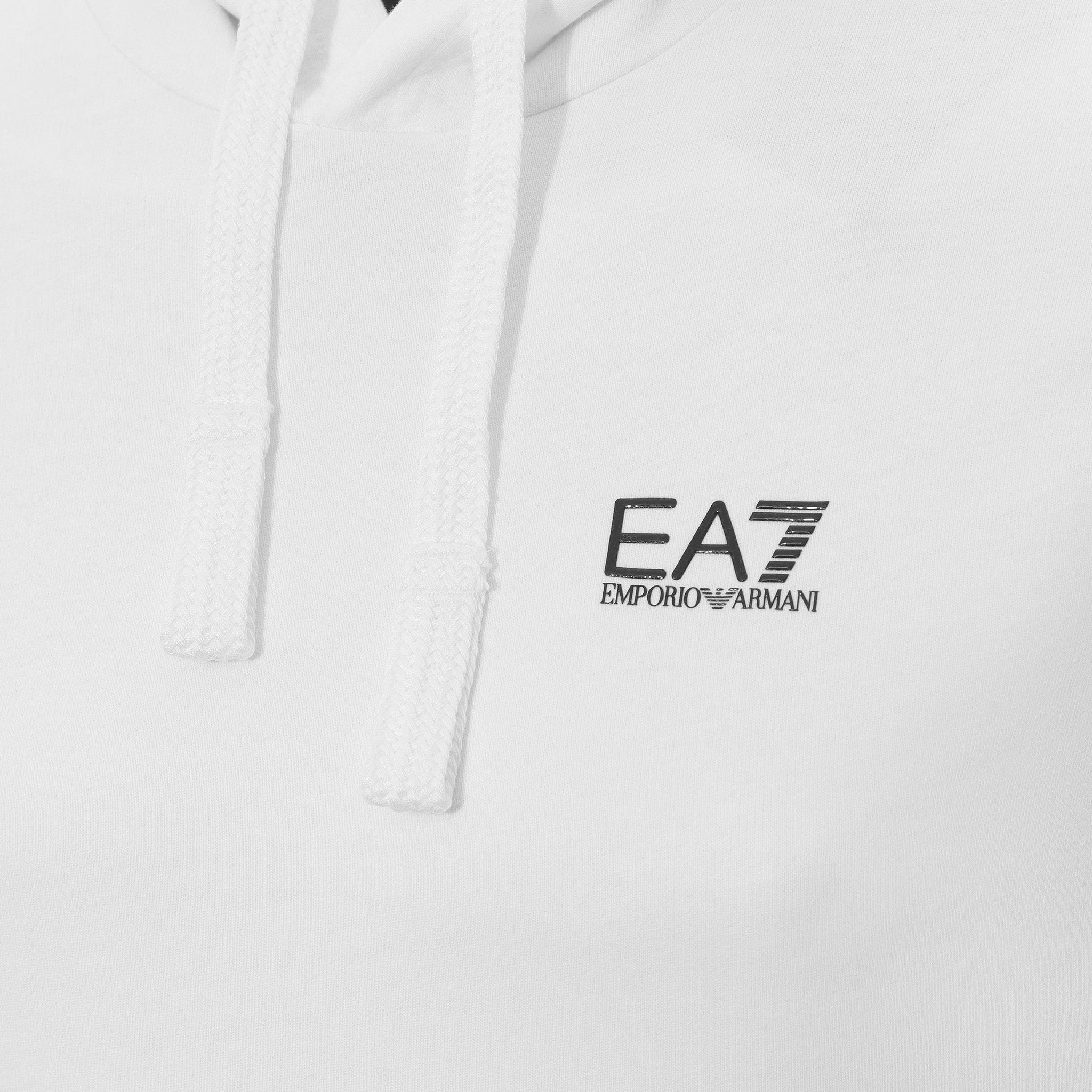 Emporio Armani EA7 Core Hoodie PJ05Z 8NPM04 White 1100 Function18 Restrictedgs