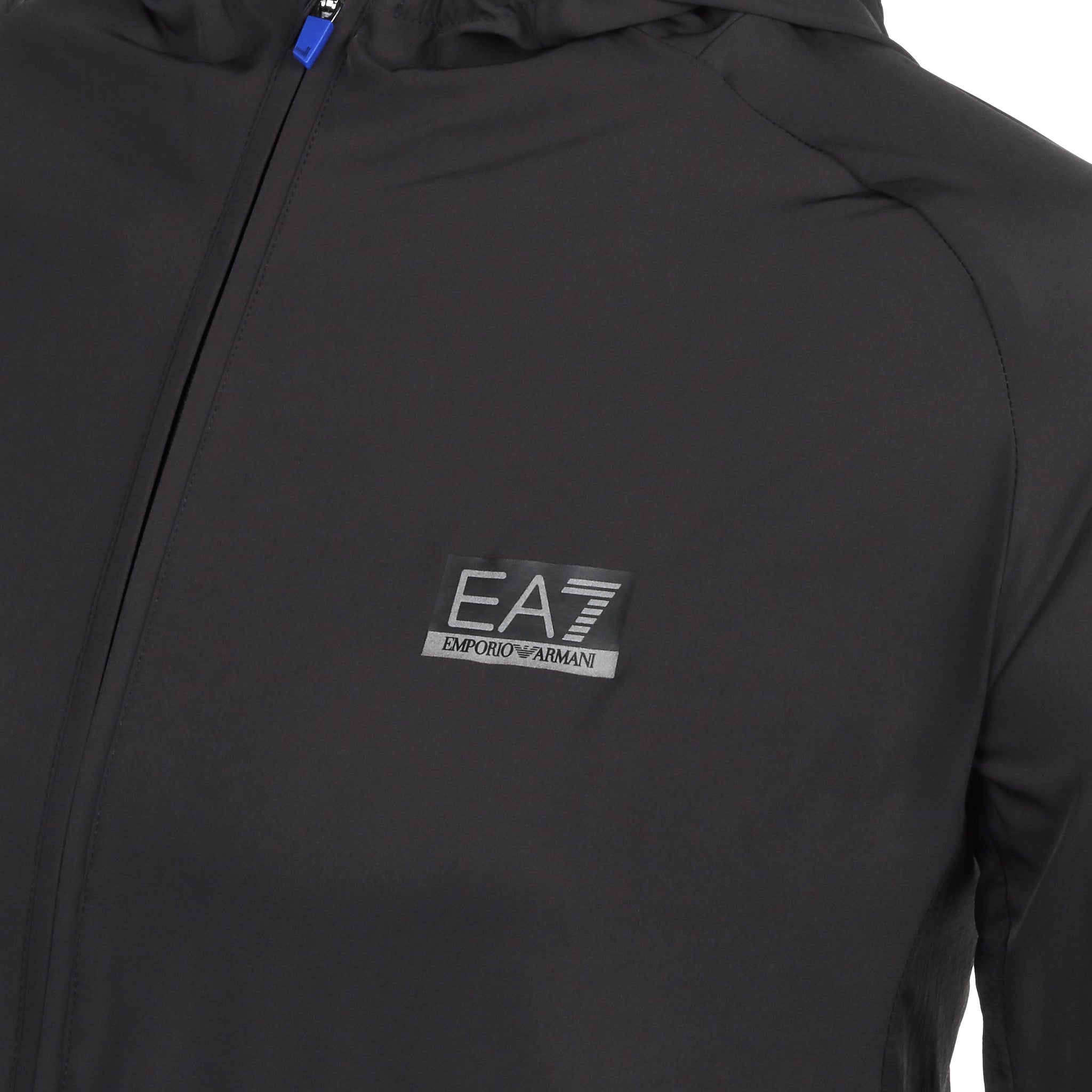 Emporio Armani EA7 Full Zip Hooded Jacket Black Bean 1771