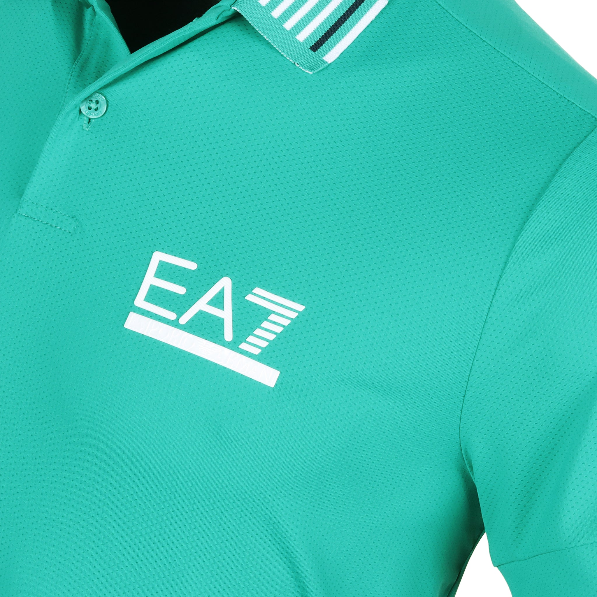 Emporio Armani EA7 Golf Ventus7 Contrast Detail Polo Shirt Spectra Green 1815