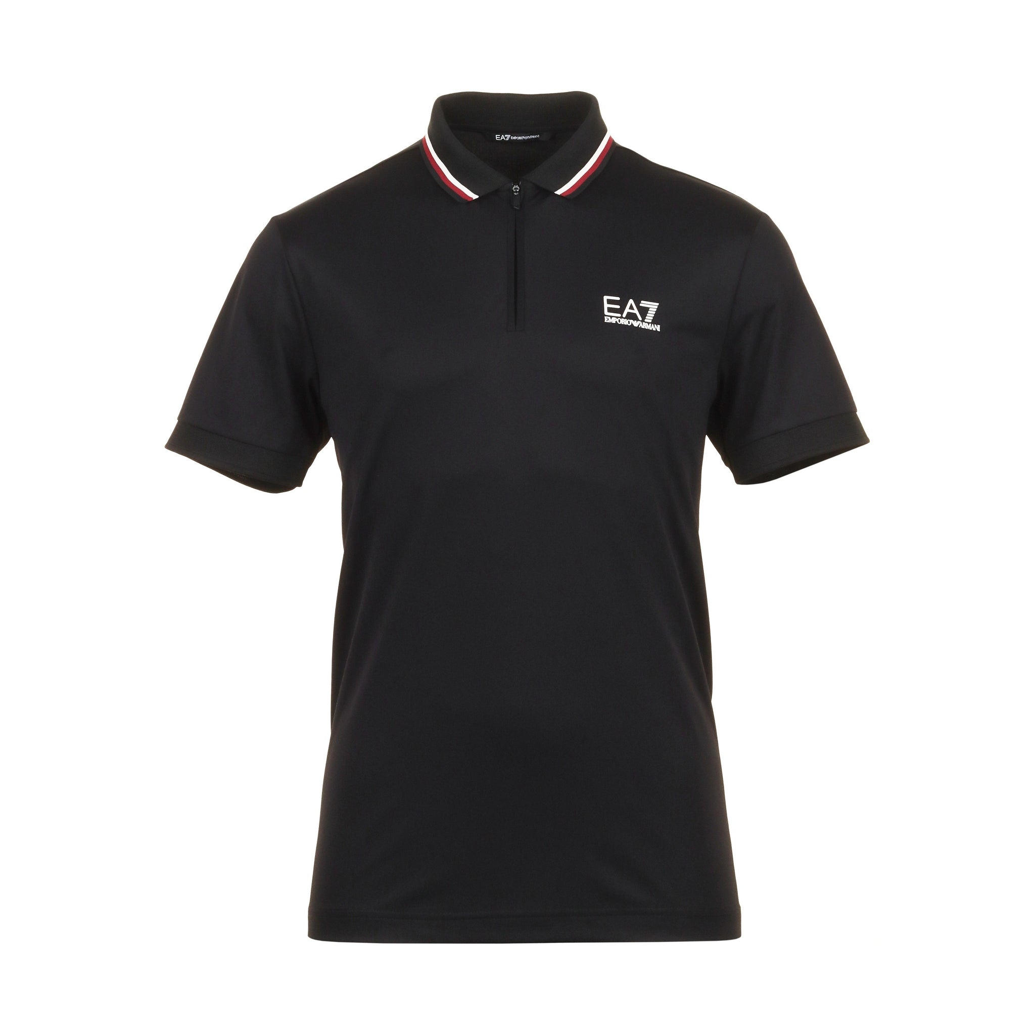 Emporio Armani EA7 Ventus7 1/4 Zip Polo Shirt Black 1200