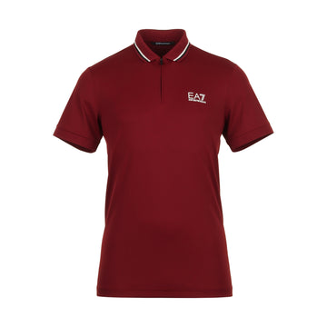 Emporio Armani EA7 Ventus7 1/4 Zip Polo Shirt Syrah 1496