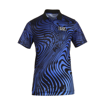 Emporio Armani EA7 Ventus7 Pro Graphic Polo Shirt Fancy Blue 2502