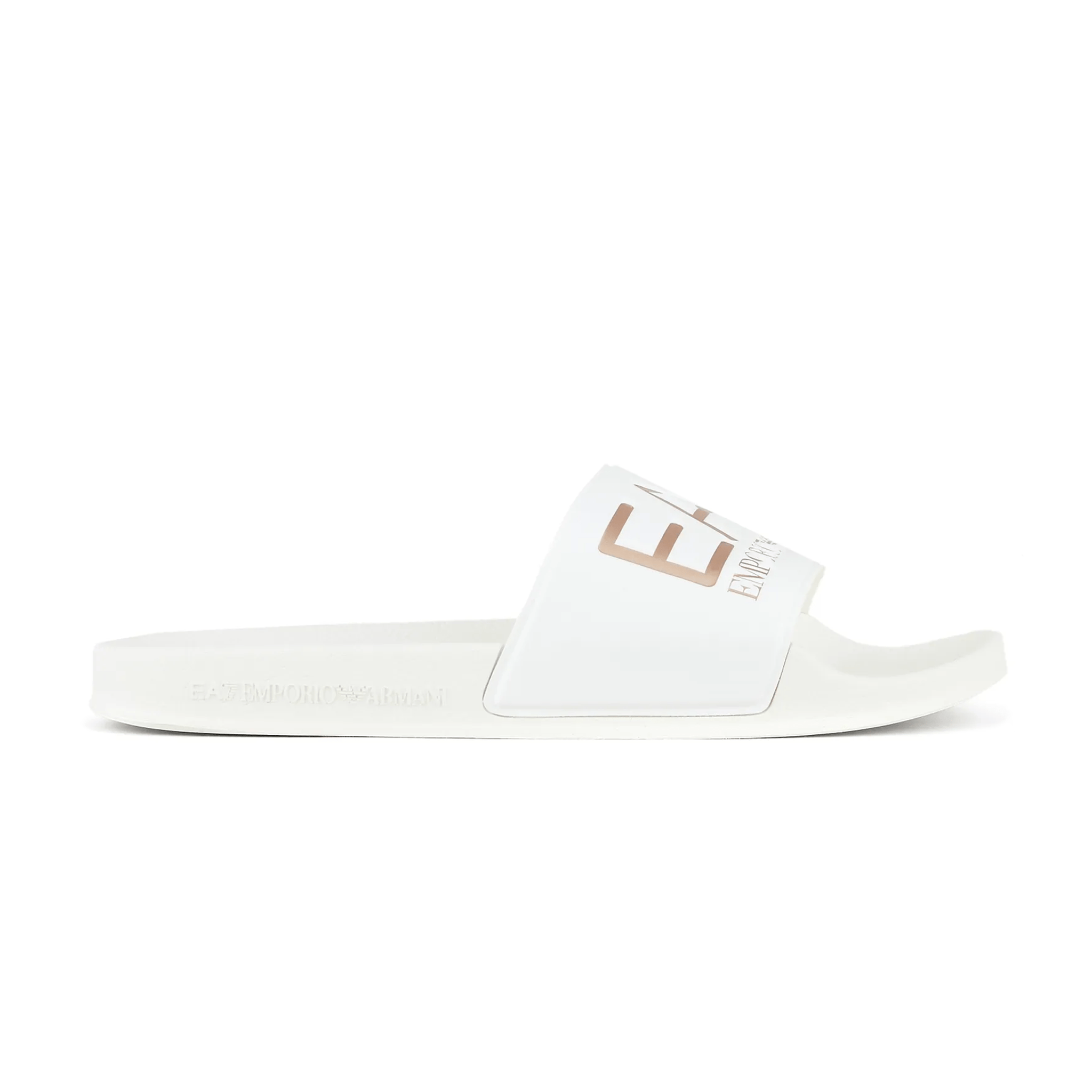Emporio Armani EA7 Sliders White/Rose Gold M632