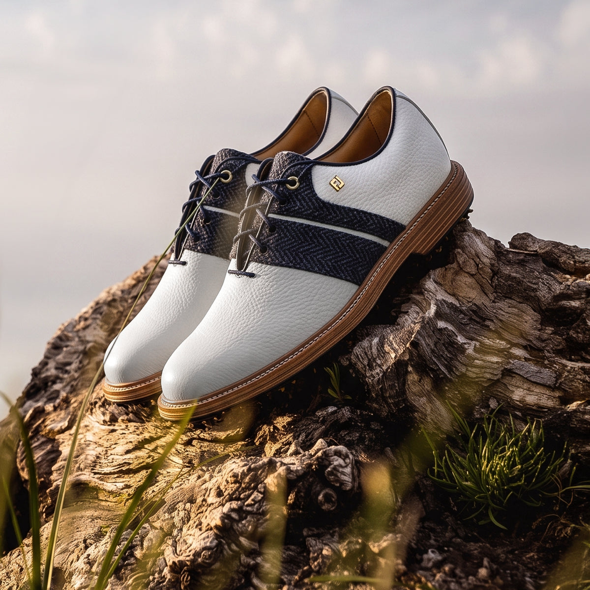 FootJoy x Harris Tweed Premiere Series Packard Golf Shoes Mobile
