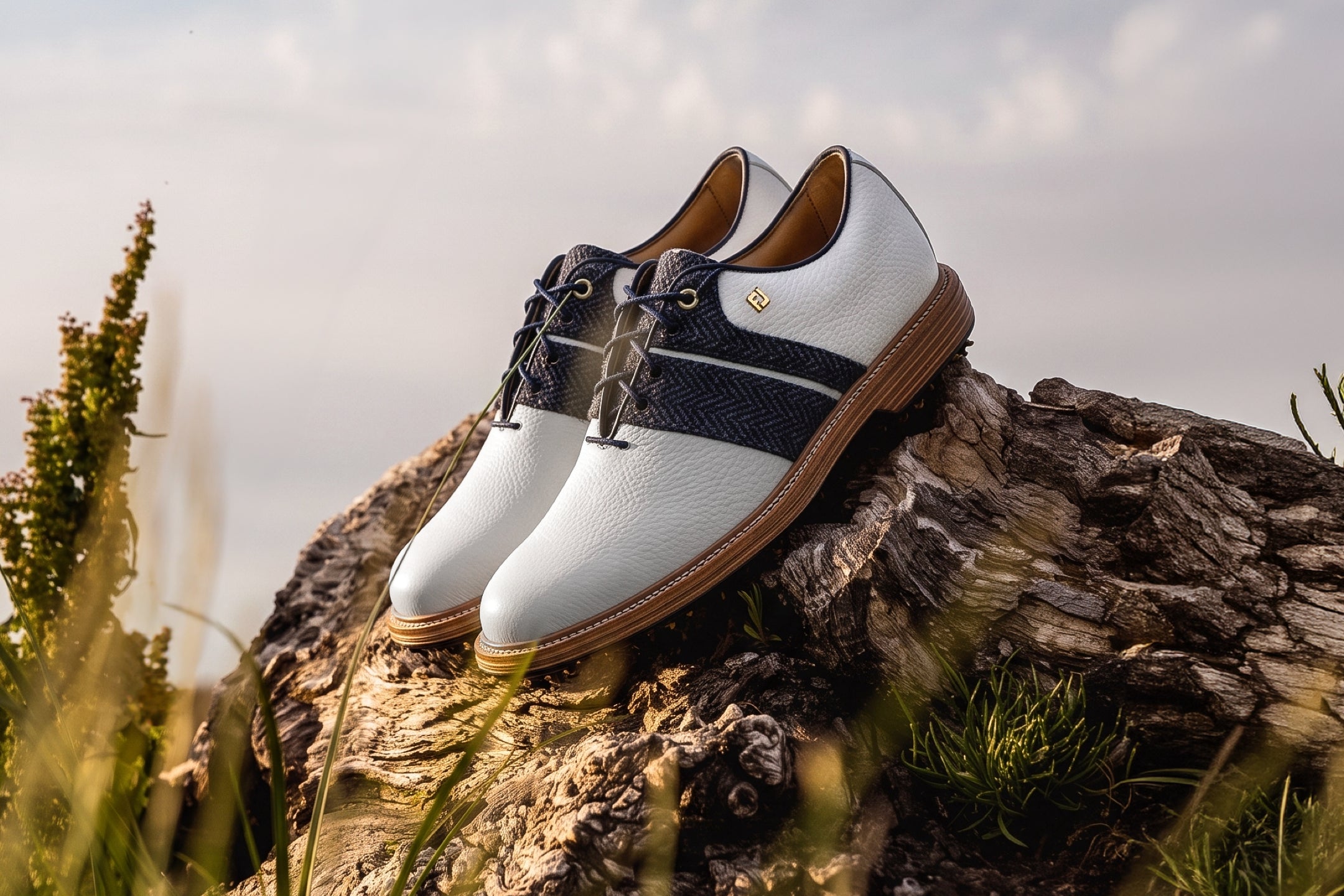 FootJoy x Harris Tweed Premiere Series Packard Golf Shoes Tablet