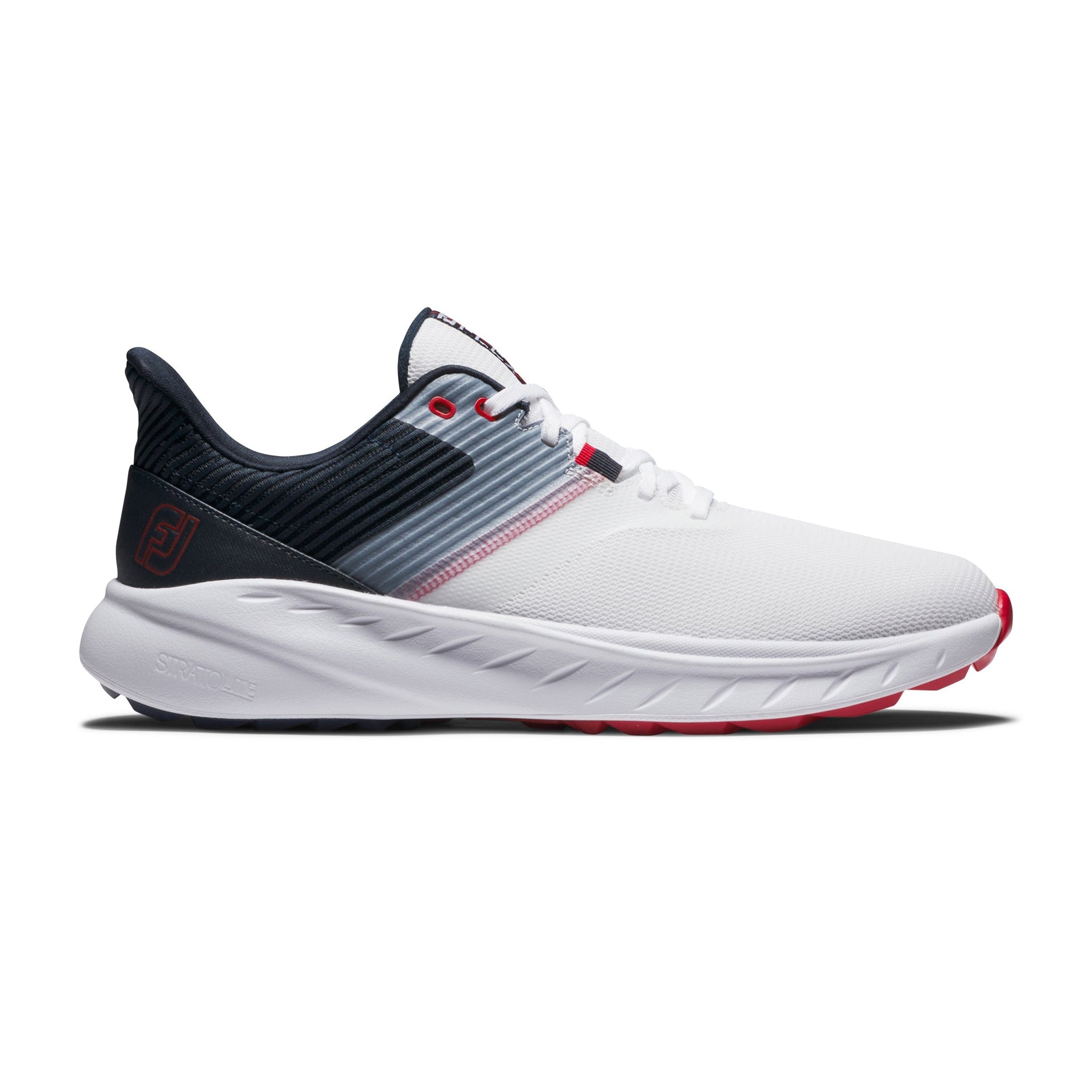 FootJoy FJ Flex Golf Shoes White/Navy/Red