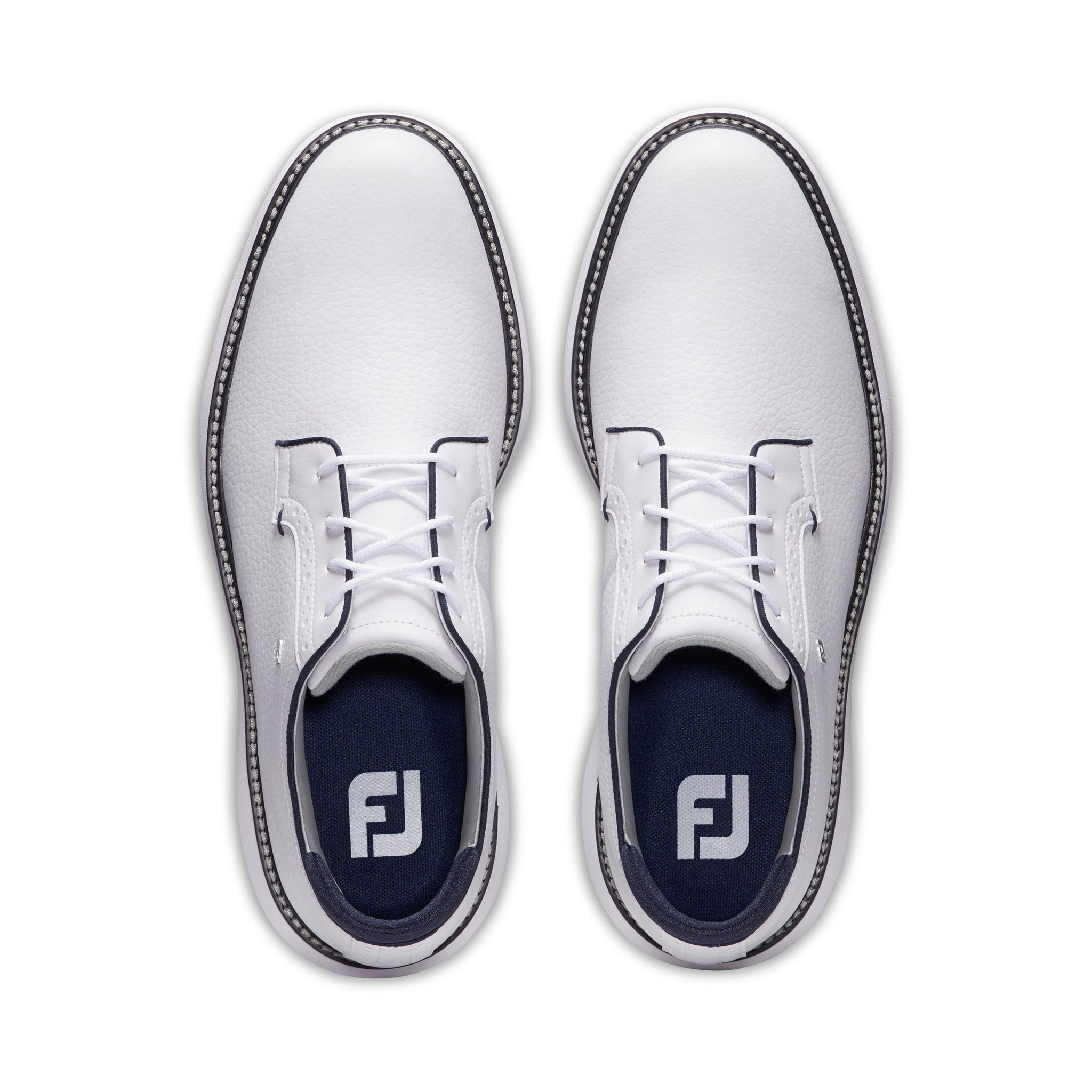FootJoy FJ Traditions Blucher Golf Shoes White/Navy
