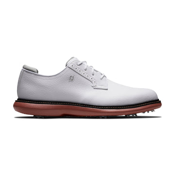 FootJoy FJ Traditions Blucher Golf Shoes White/Brick