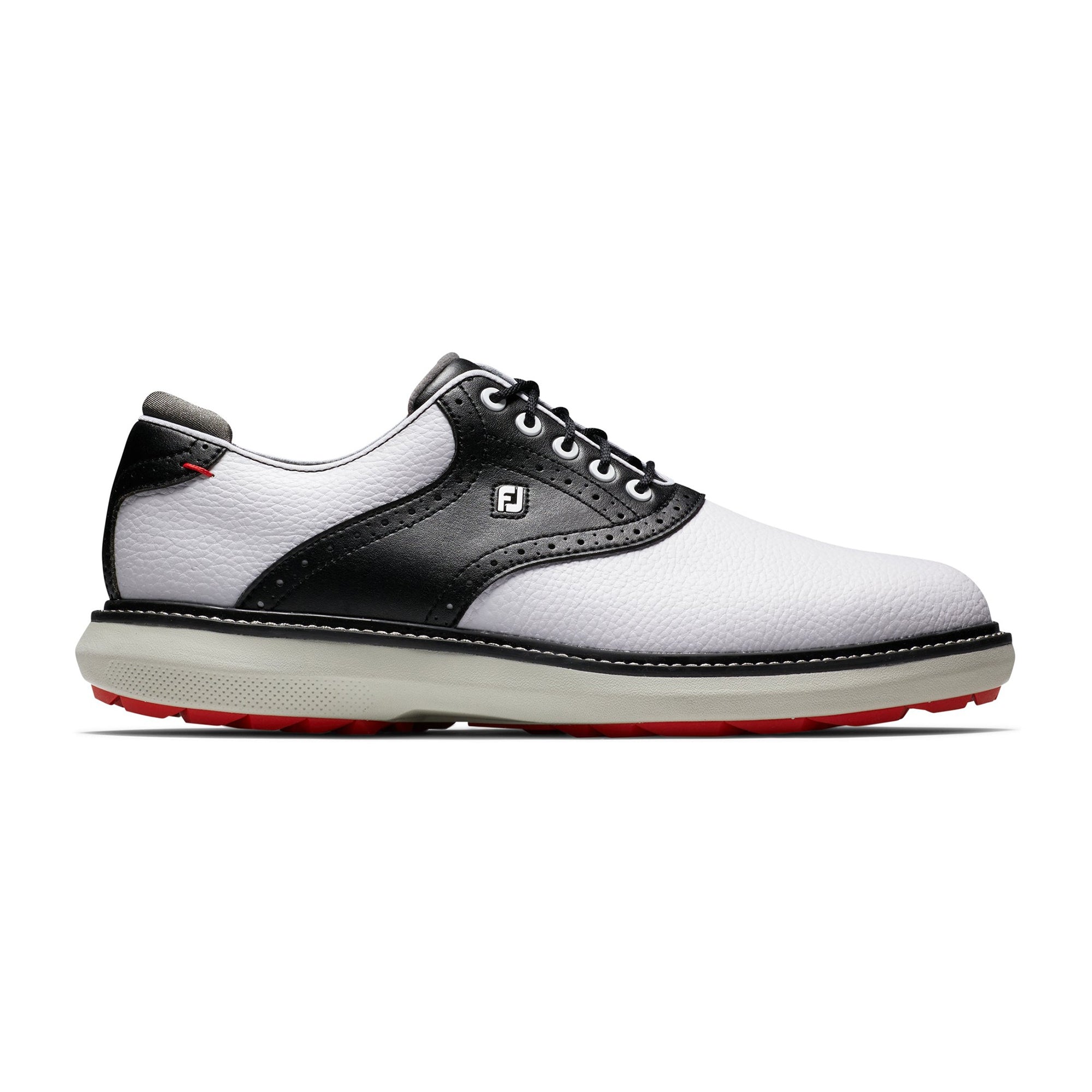 FootJoy FJ Traditions Spikeless Golf Shoes White/Black/Grey