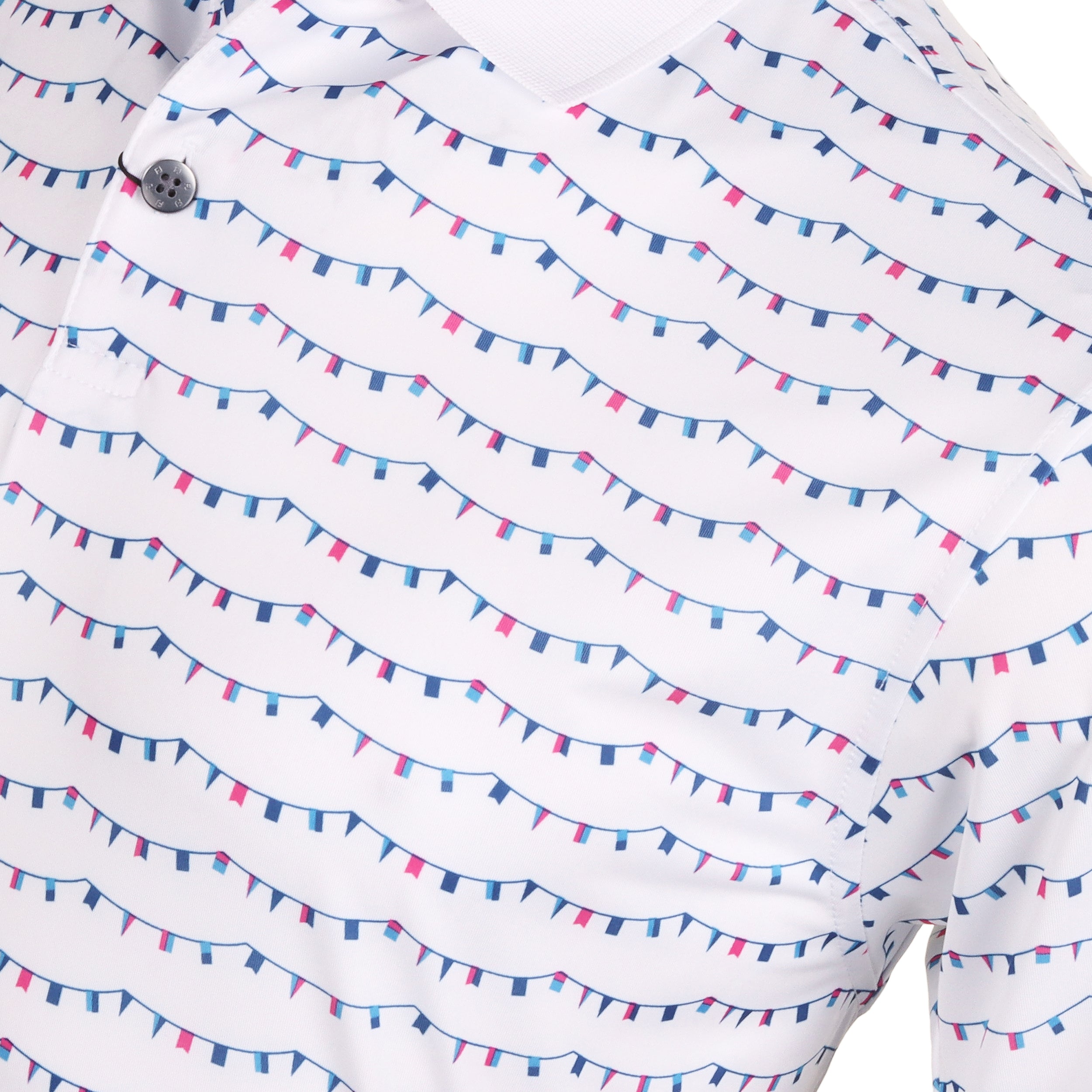 FootJoy Flag Banner Print Lisle Golf Shirt - White - 81585 - Function18 ...