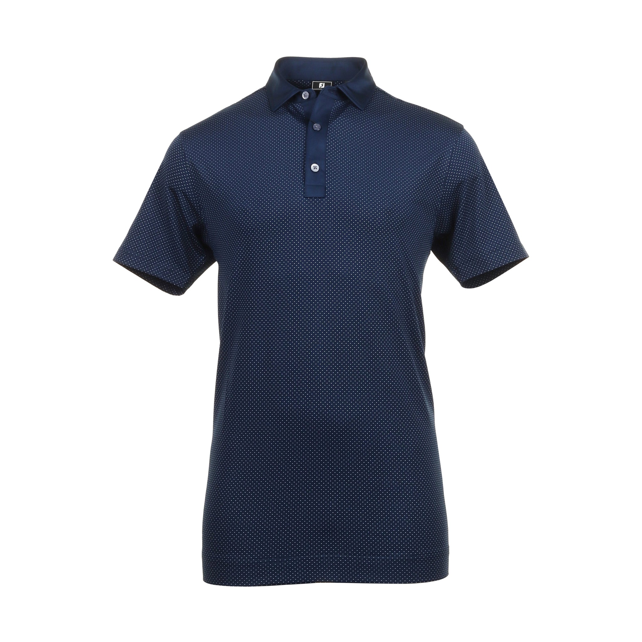 FootJoy Jacquard Dot Lisle Golf Shirt 31929 Navy White Function18