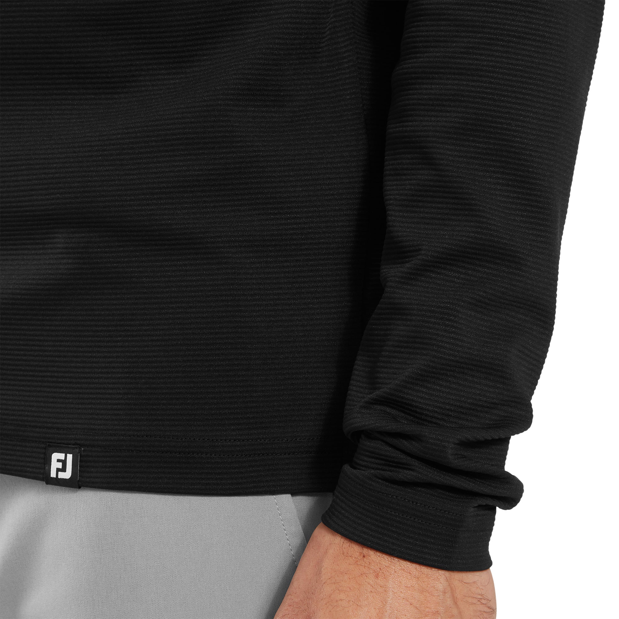 FootJoy Ottoman Jacquard Hoodie Black