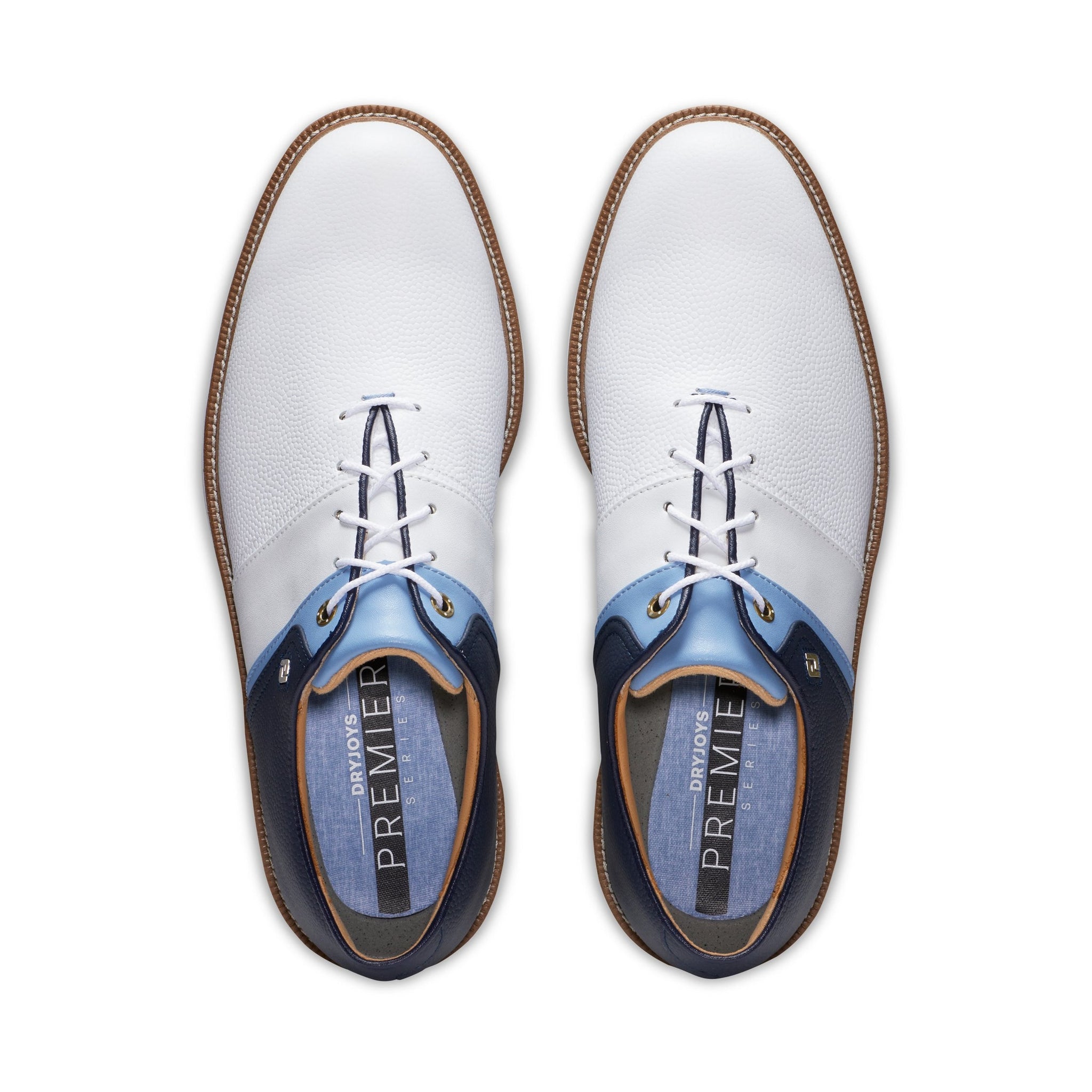 FootJoy Premiere Series Packard Golf Shoes White/Blue/Navy