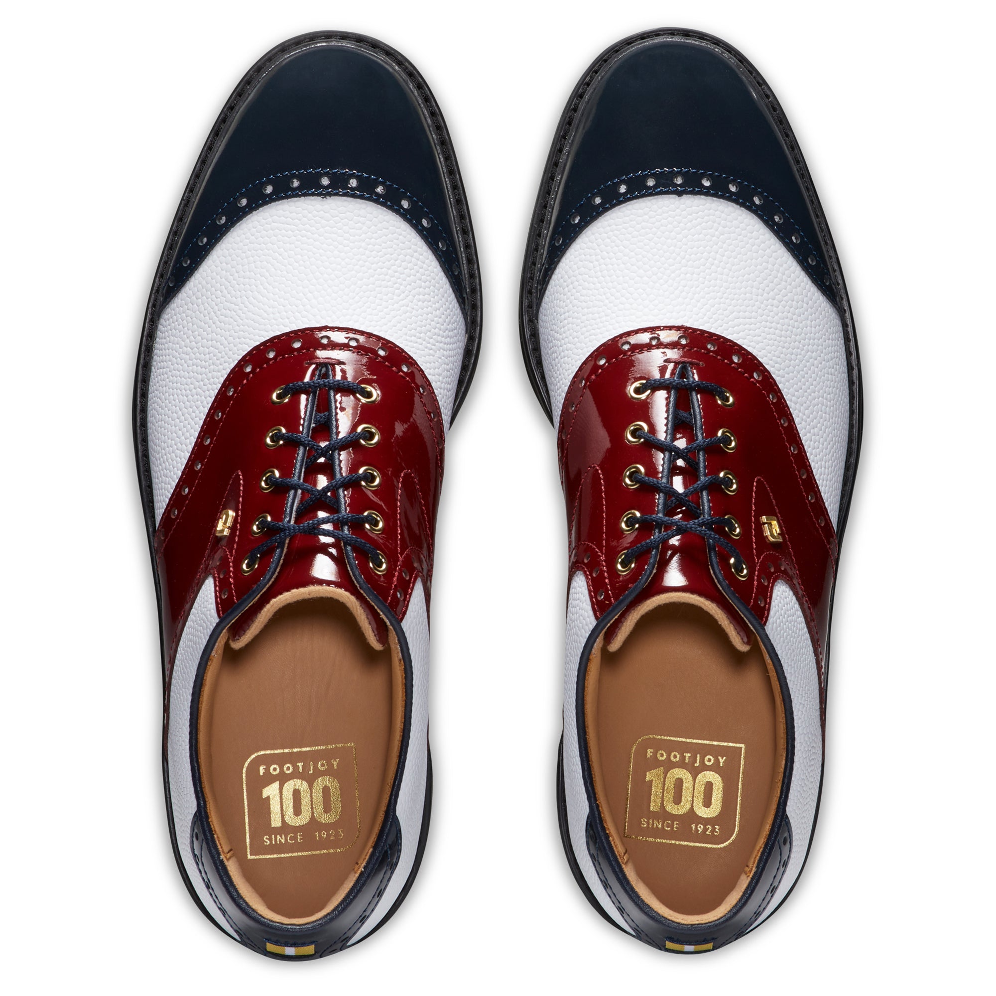 Red white and deals blue footjoy golf shoes