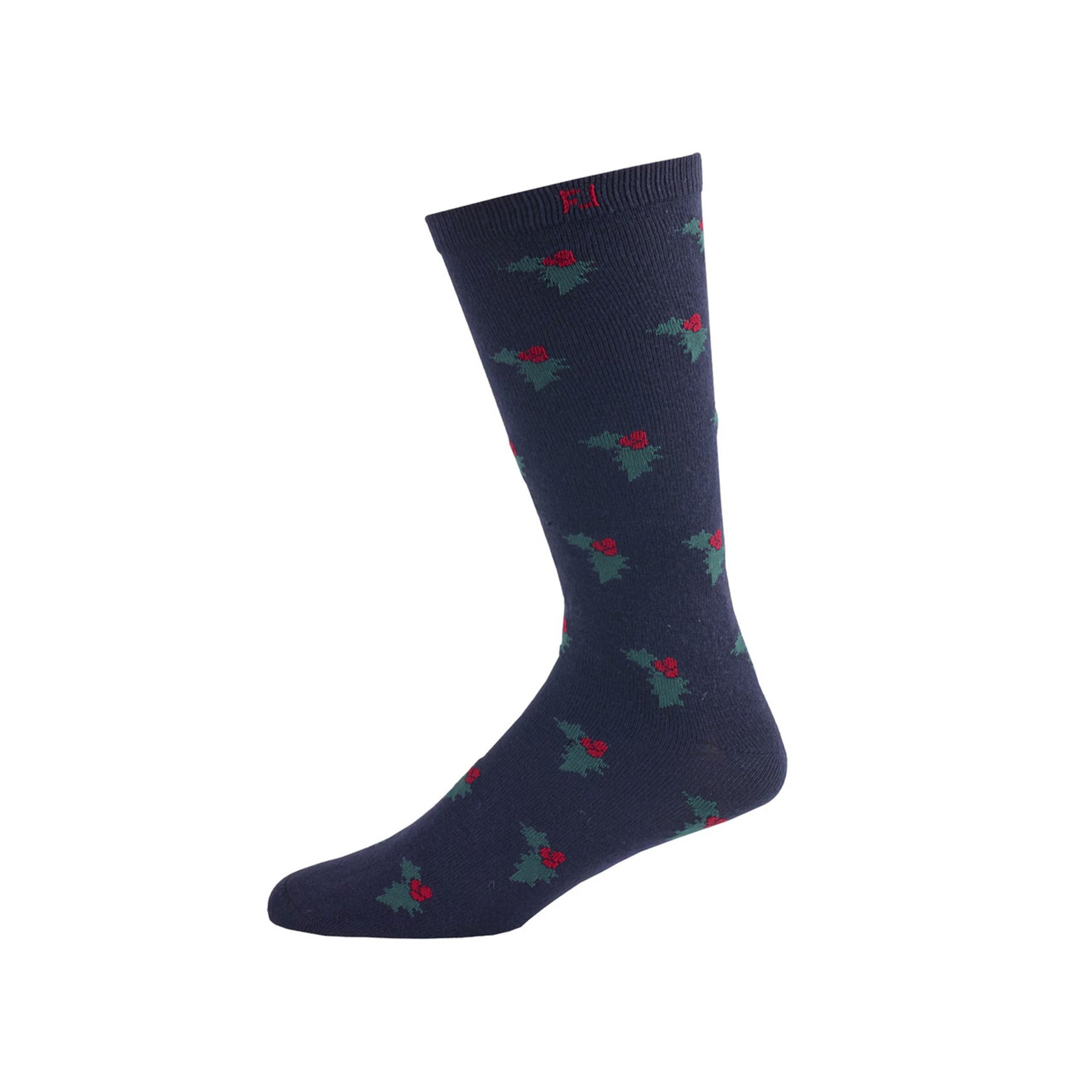 FootJoy ProDry Festive Crew Golf Socks Navy/Holly