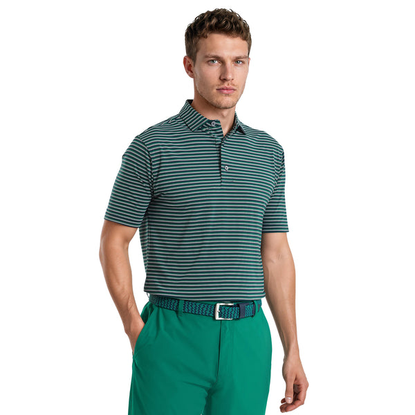FootJoy Shadow Stripe Lisle Golf Shirt - Navy - 39271 - Function18