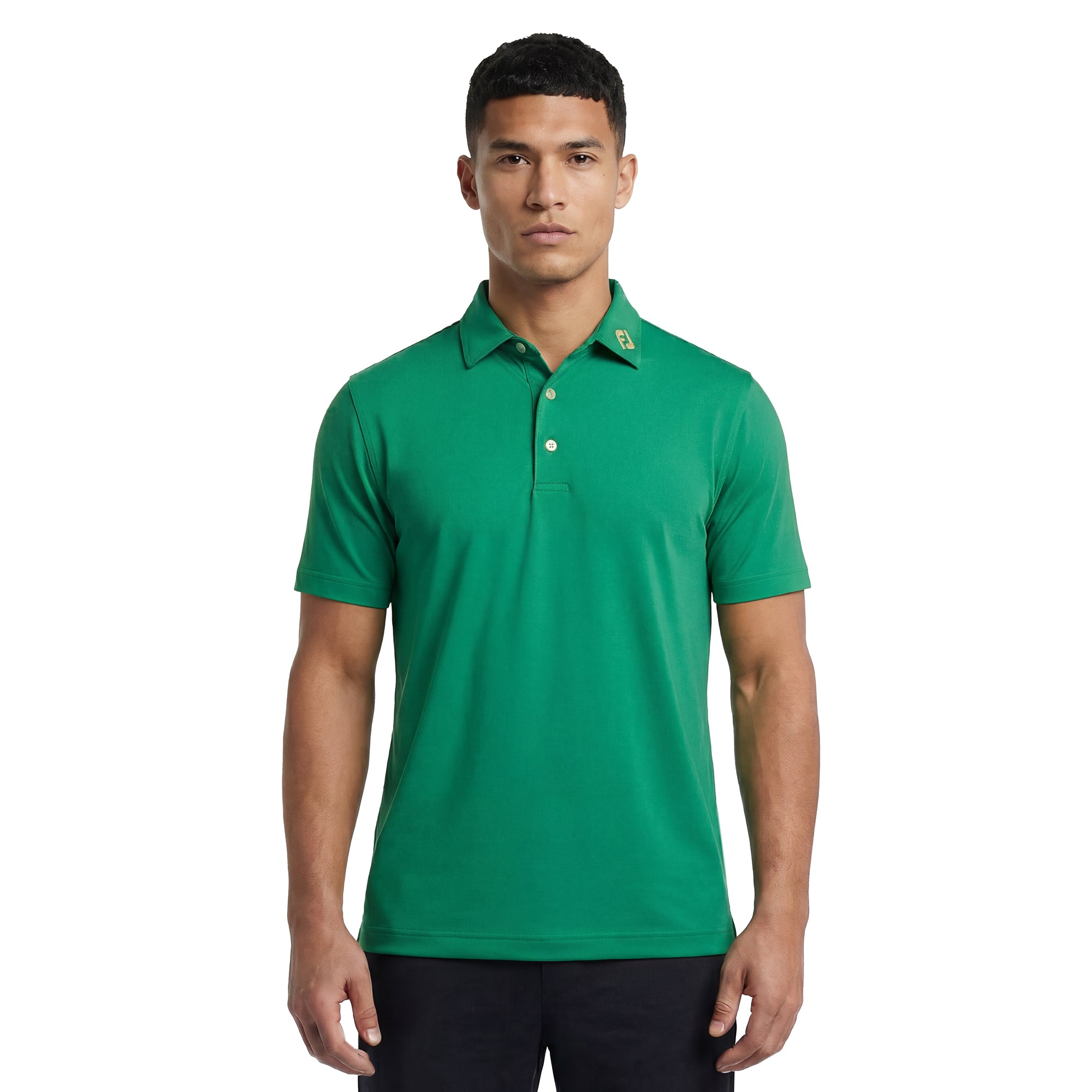 FootJoy Stretch Pique Solid Golf Shirt - Tile Blue - 39342