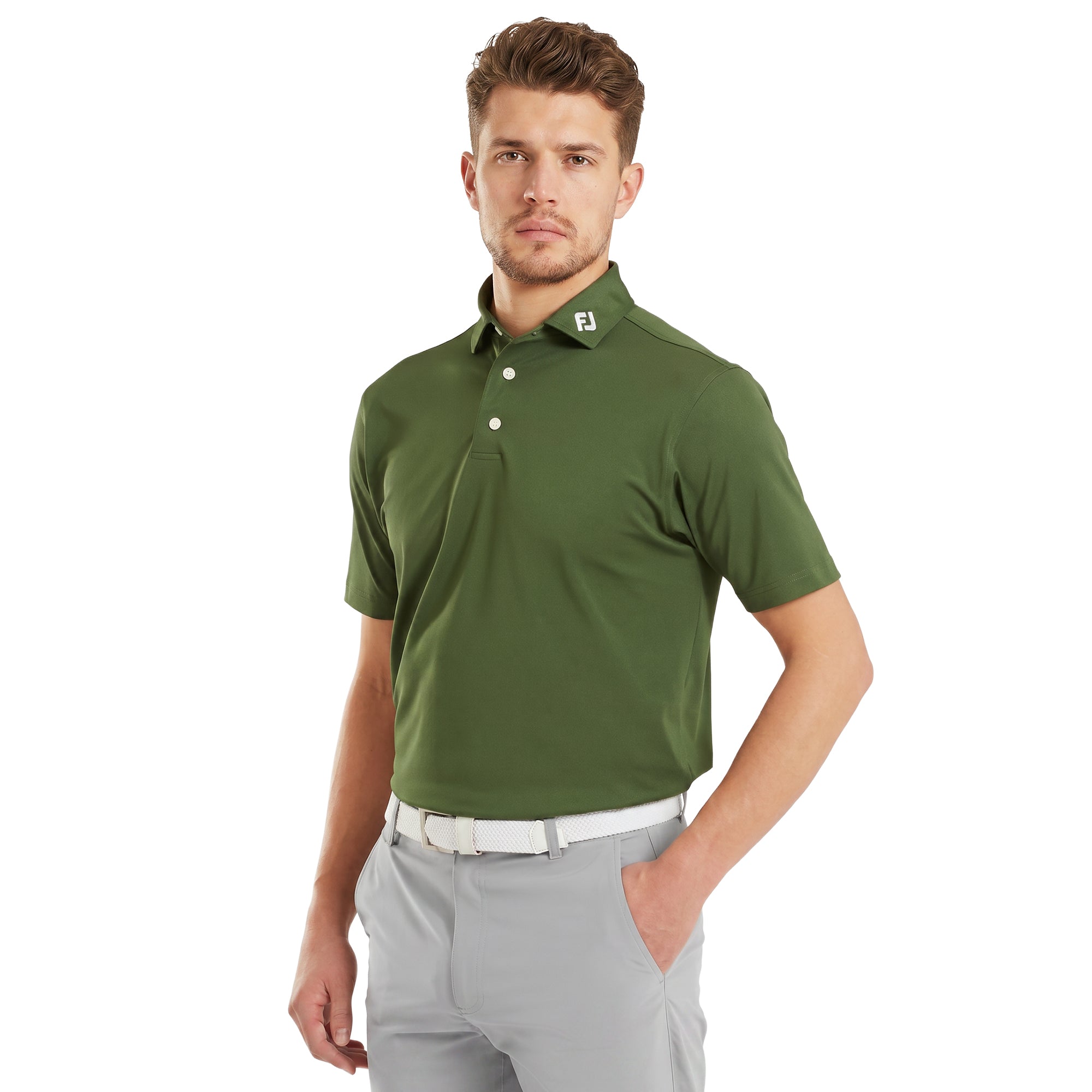 FootJoy Stretch Pique Solid Golf Shirt - Cobalt - 91817 - Function18