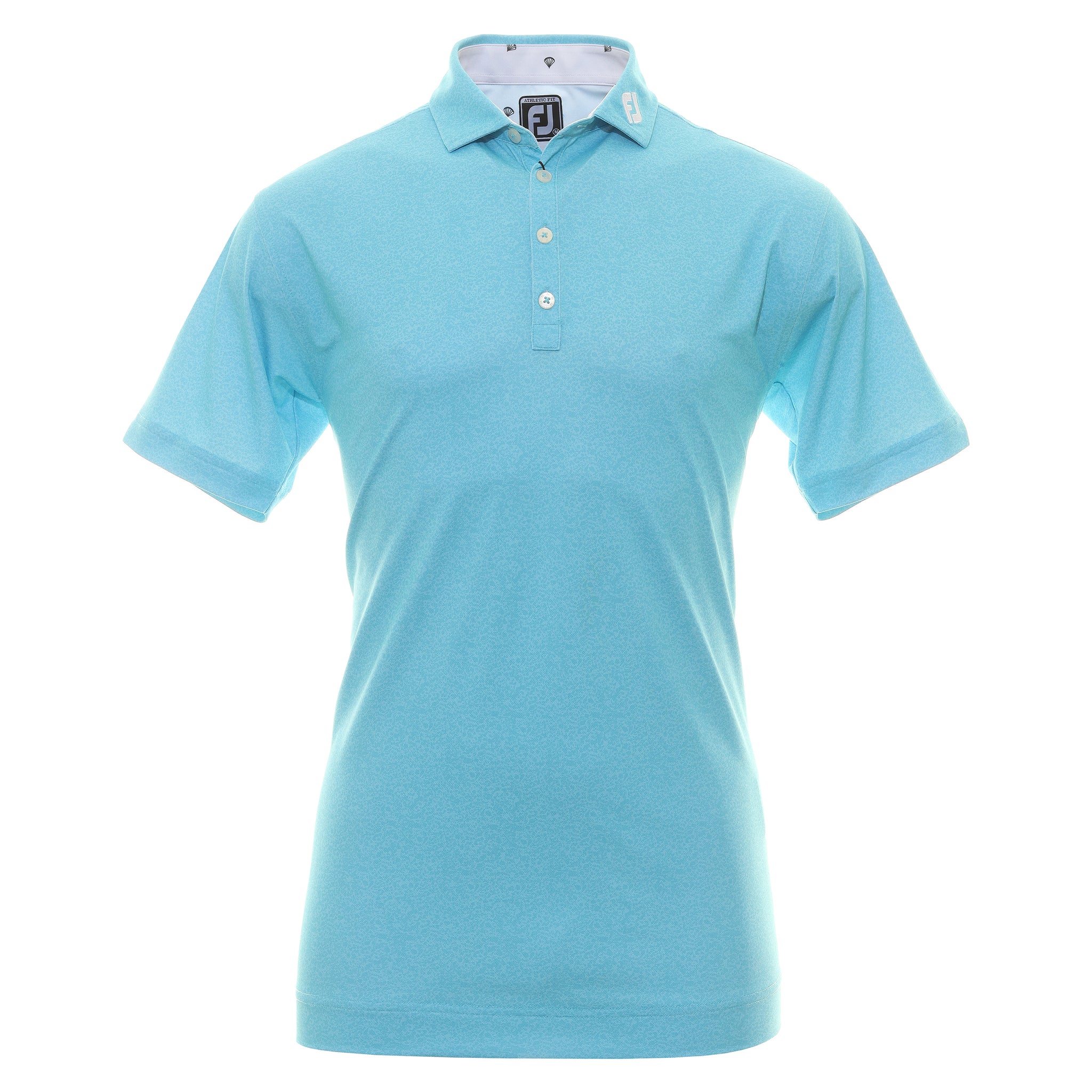 FootJoy Texture Print Pique Golf Shirt 89896 Pool | Function18