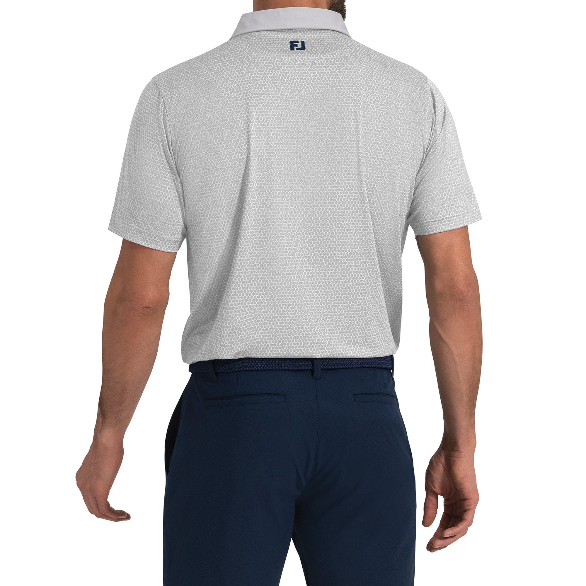 FootJoy The Open Octagon Rocks Lisle Golf Shirt - Grey - 38878 ...