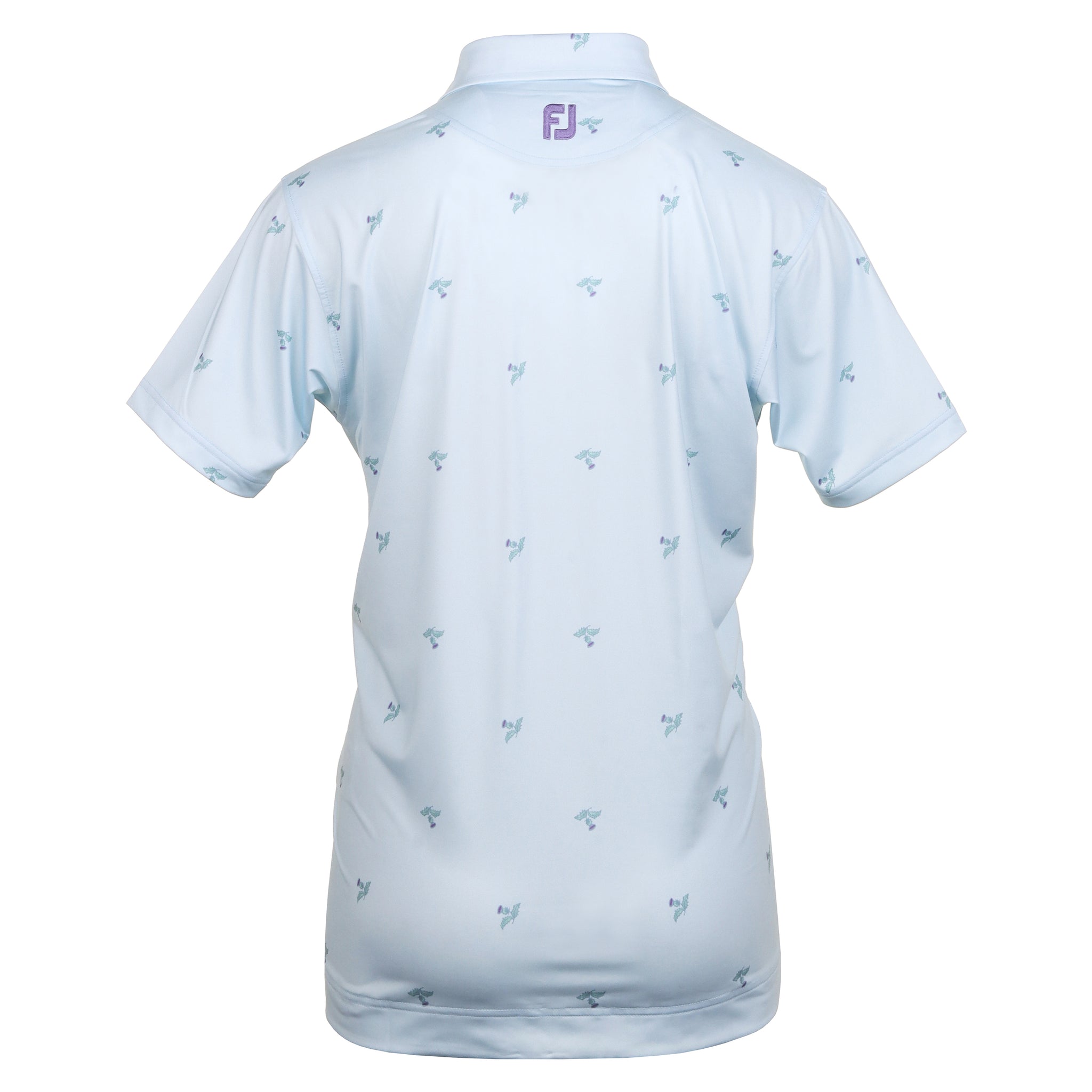 FootJoy Thistle Print Lisle Golf Shirt Mist