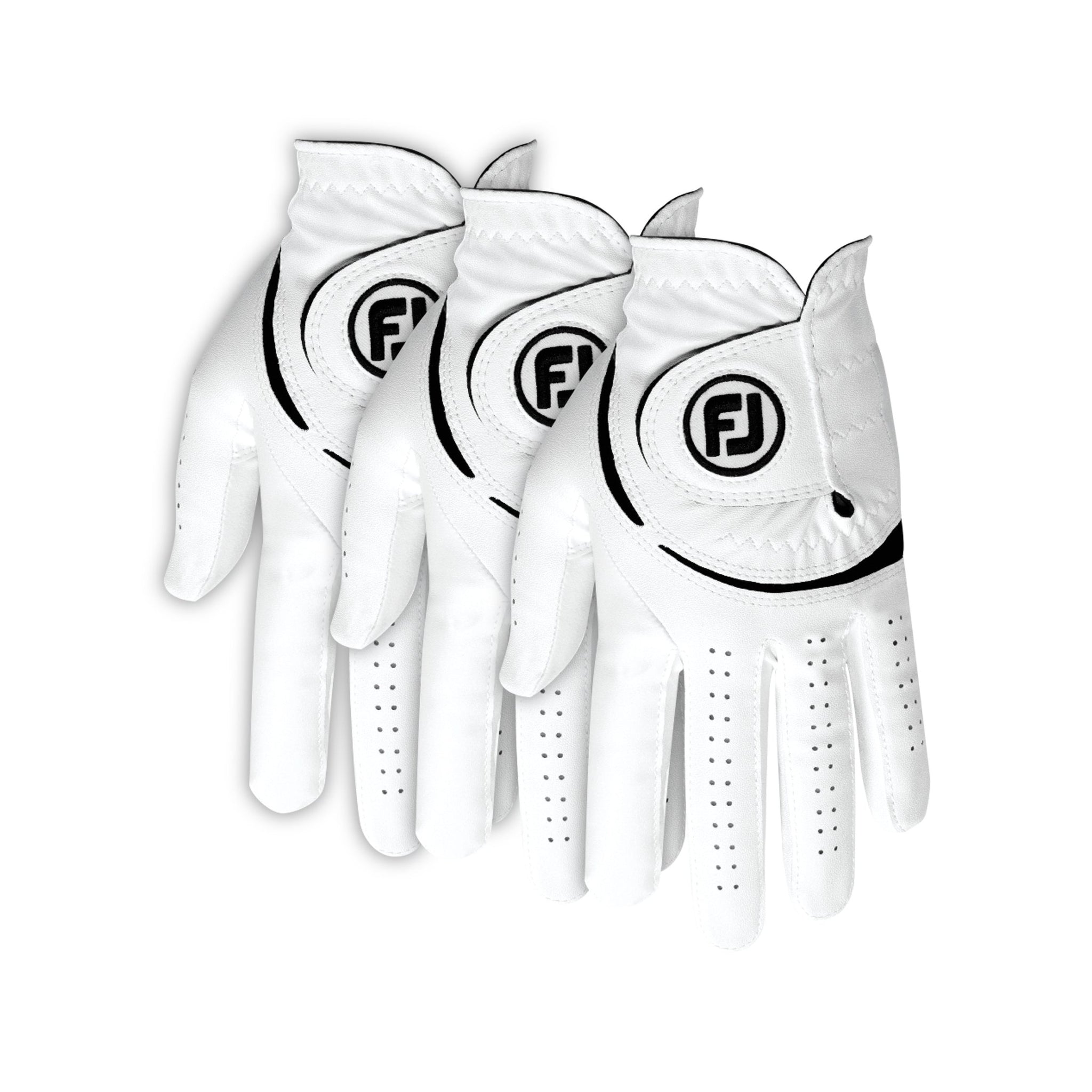 FootJoy WeatherSof Golf Glove MLH 3-Pack SS24 White/Black