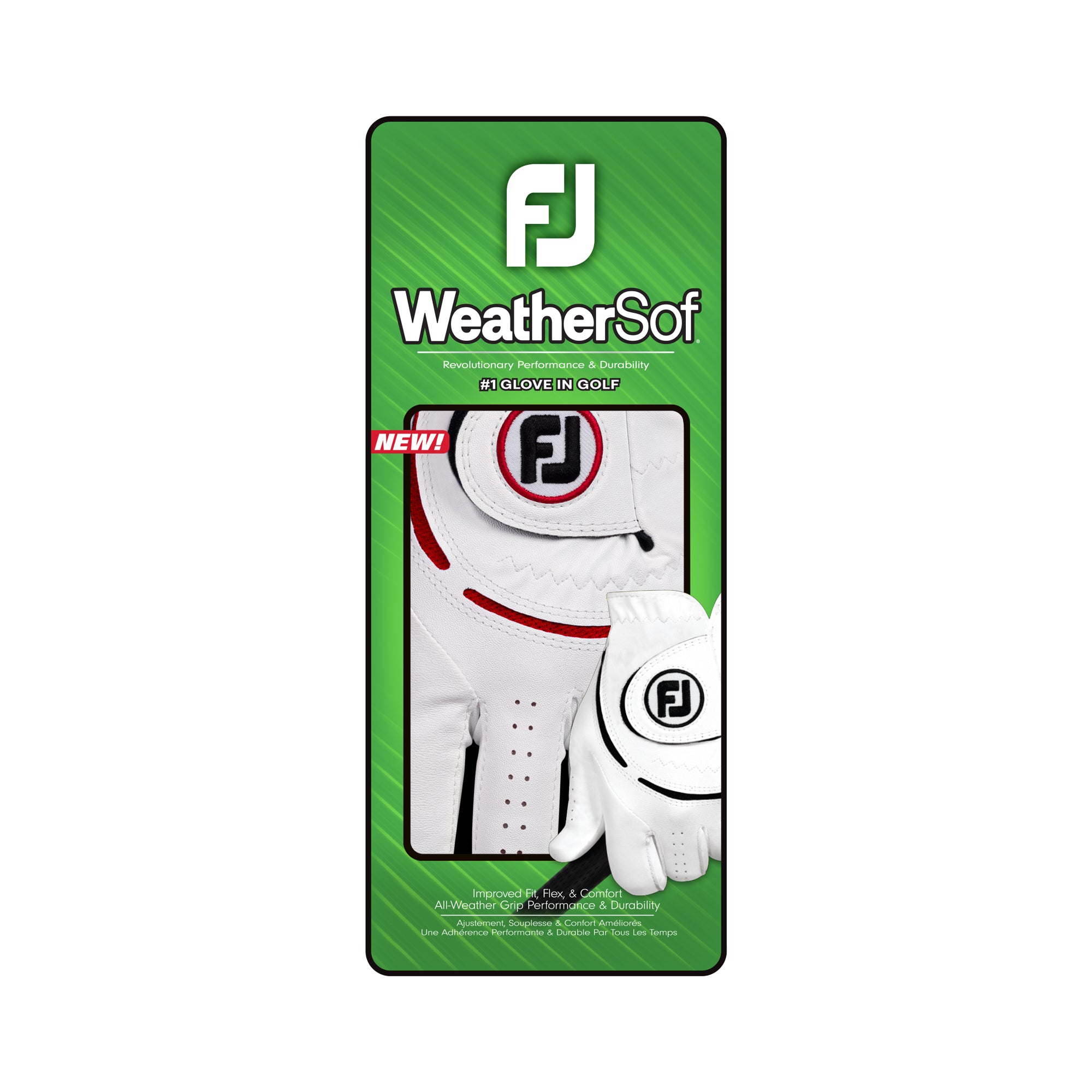 FootJoy WeatherSof Golf Glove MLH SS24 White/Red