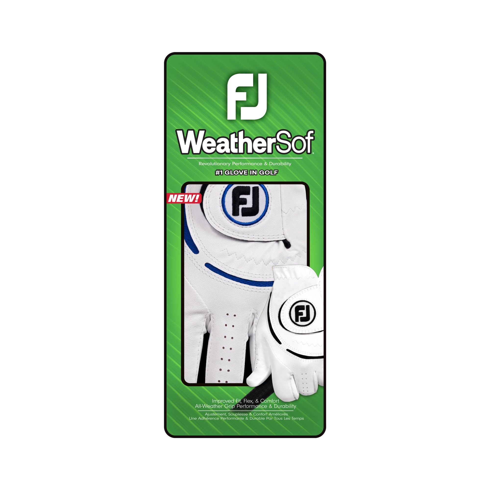 FootJoy WeatherSof Golf Glove MLH SS24 White/Blue