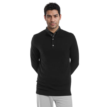 FootJoy Dri Release Button Placket Sweater Black
