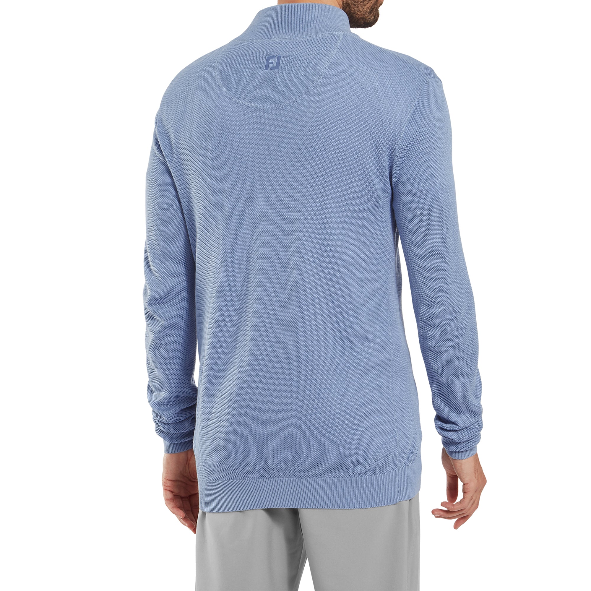 FootJoy Dri Release Button Placket Sweater Blue Jay