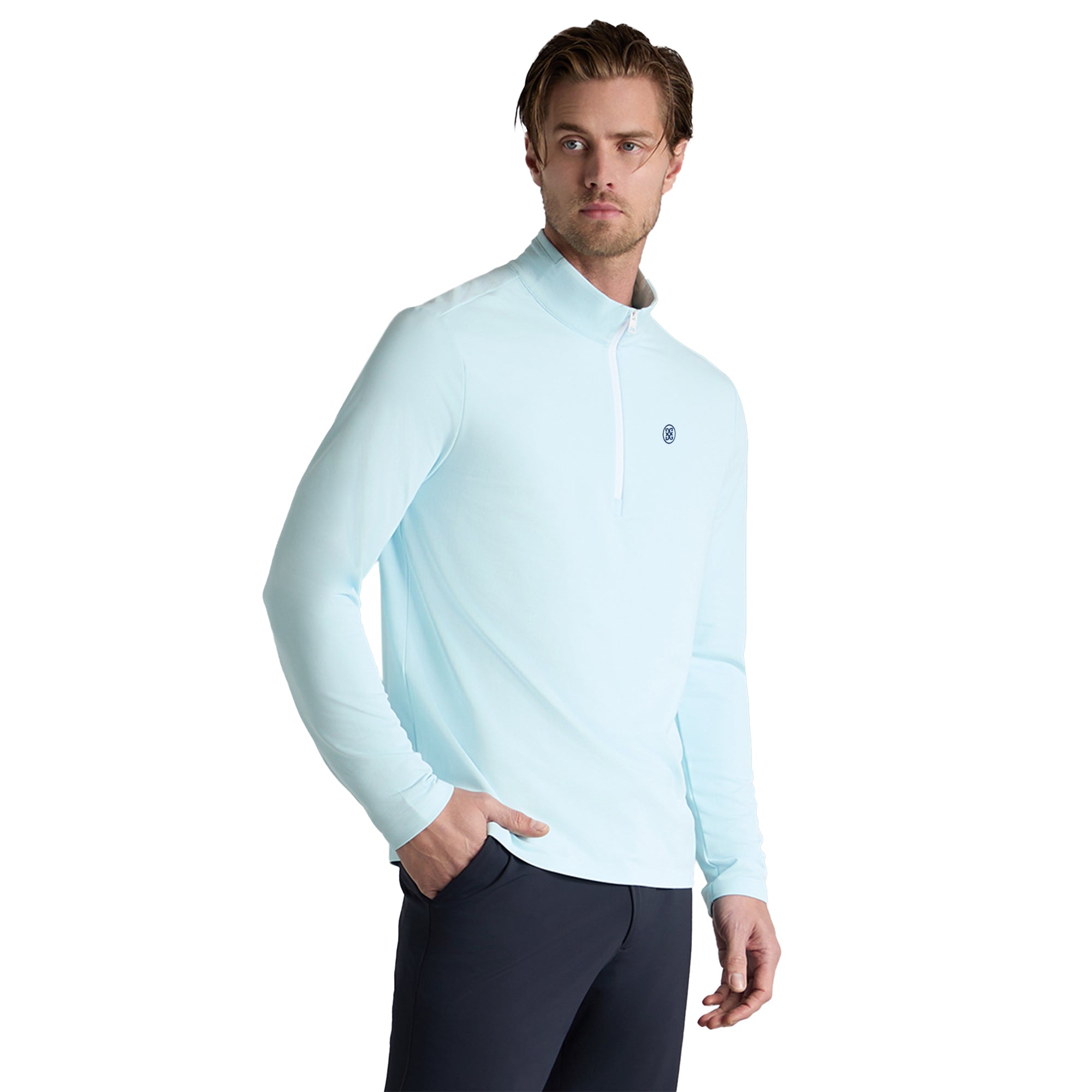 G/FORE Brushed Back Tech 1/4 Zip Pullover - Snow - GMM000035