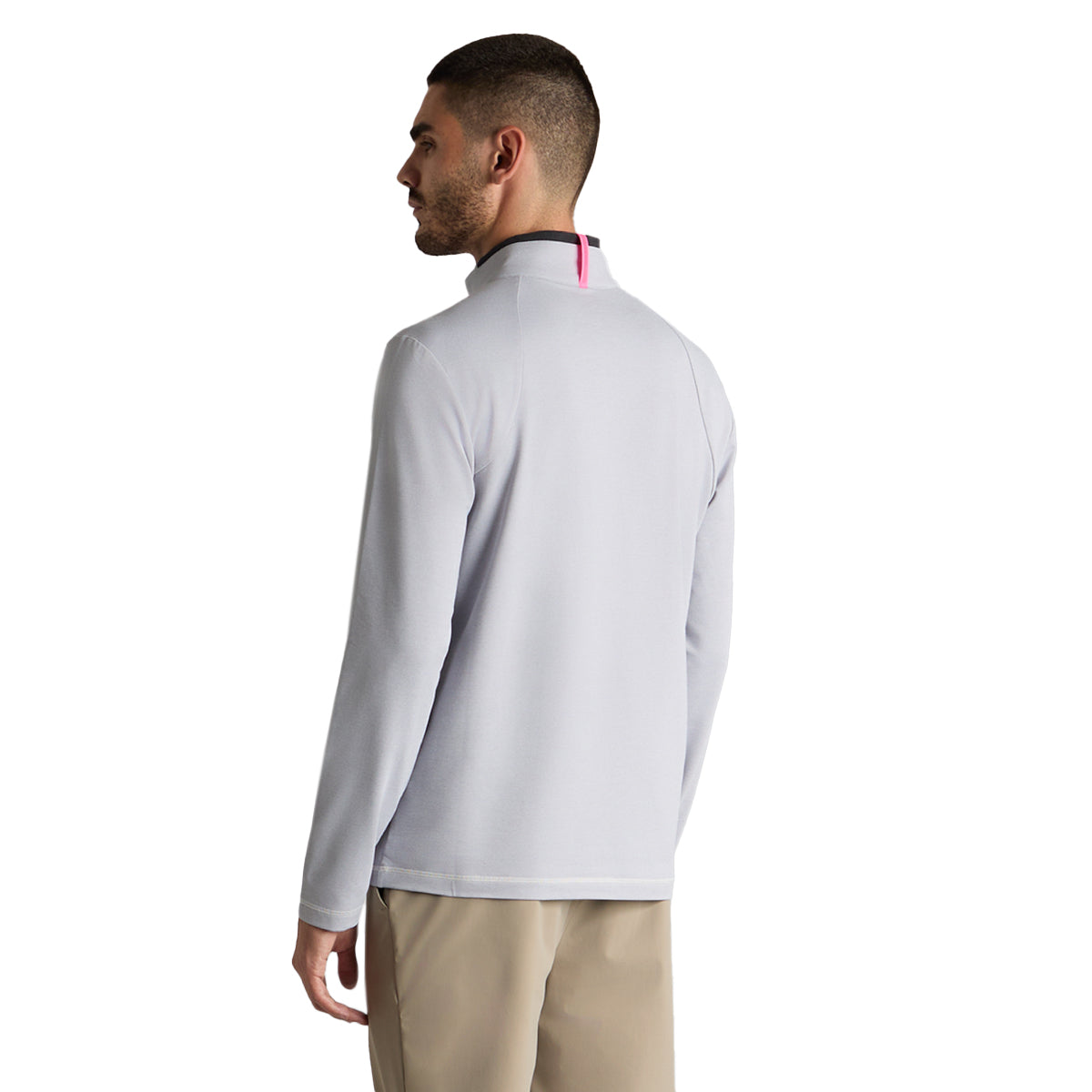 G-FORE Brushed Back Tech 1/4 Zip Pullover Light Grey