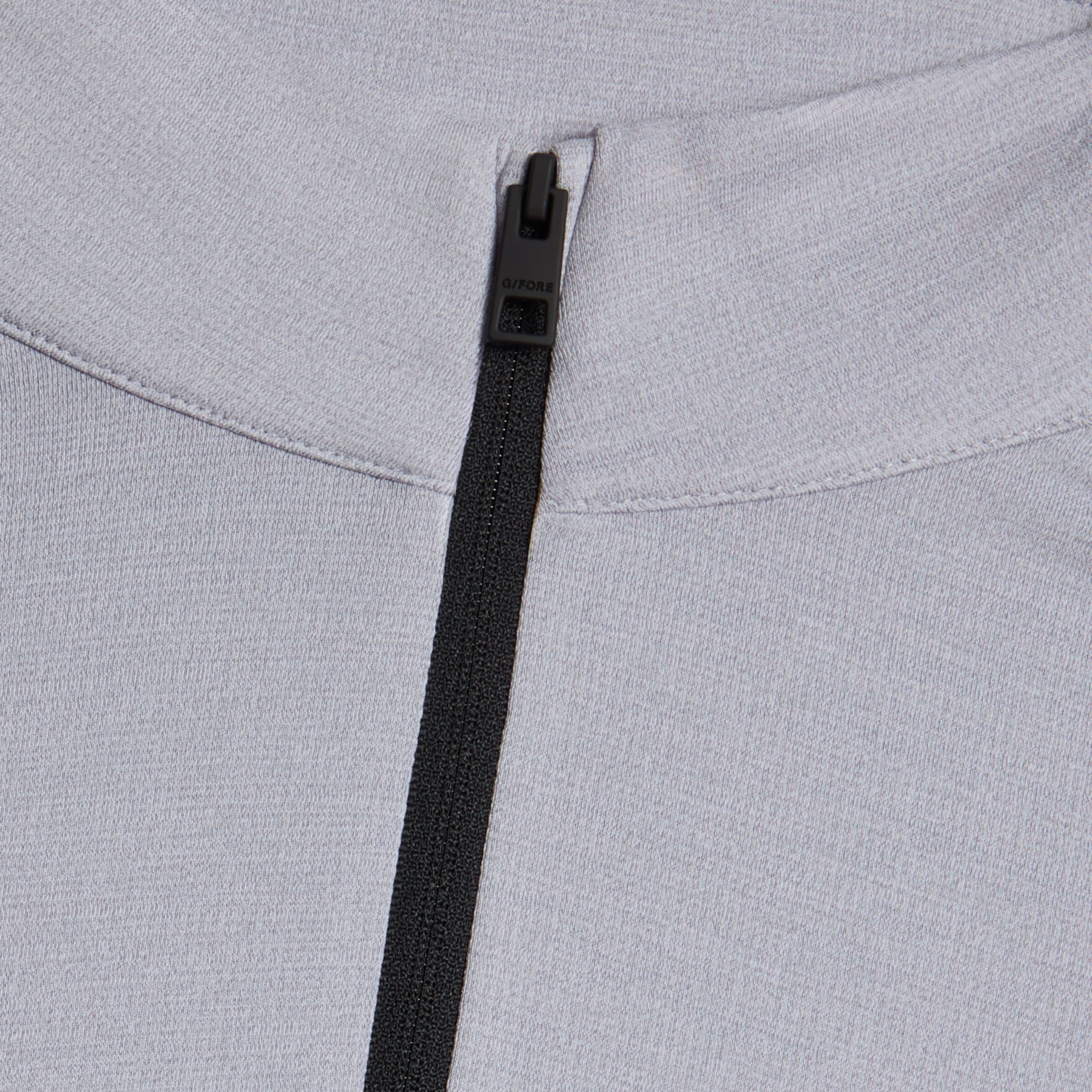 G/FORE Brushed Back Tech 1/4 Zip Pullover - Light Grey Melange