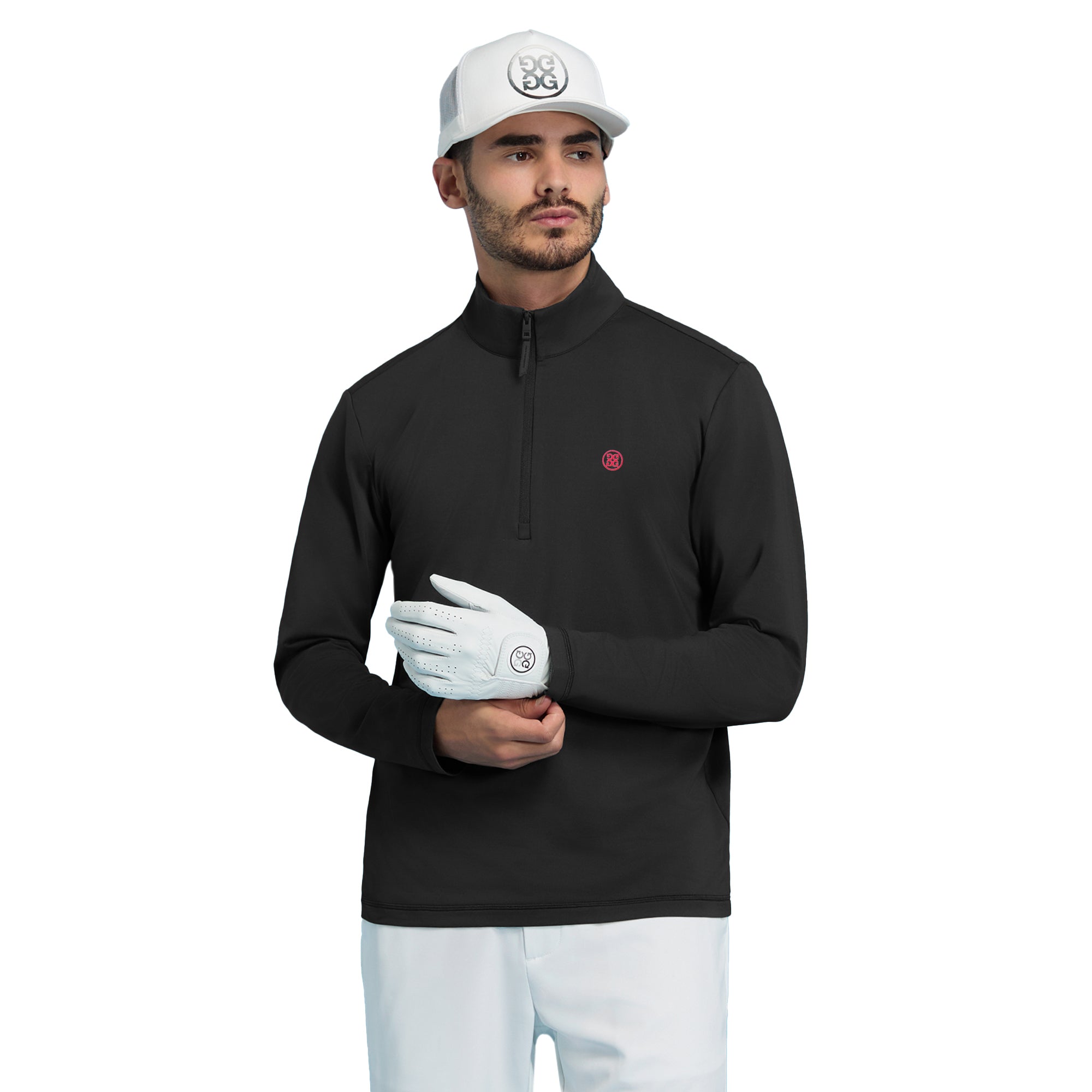 G/FORE Brushed Back Tech 1/4 Zip Pullover - Onyx - GMM000035-ONYX-LC ...