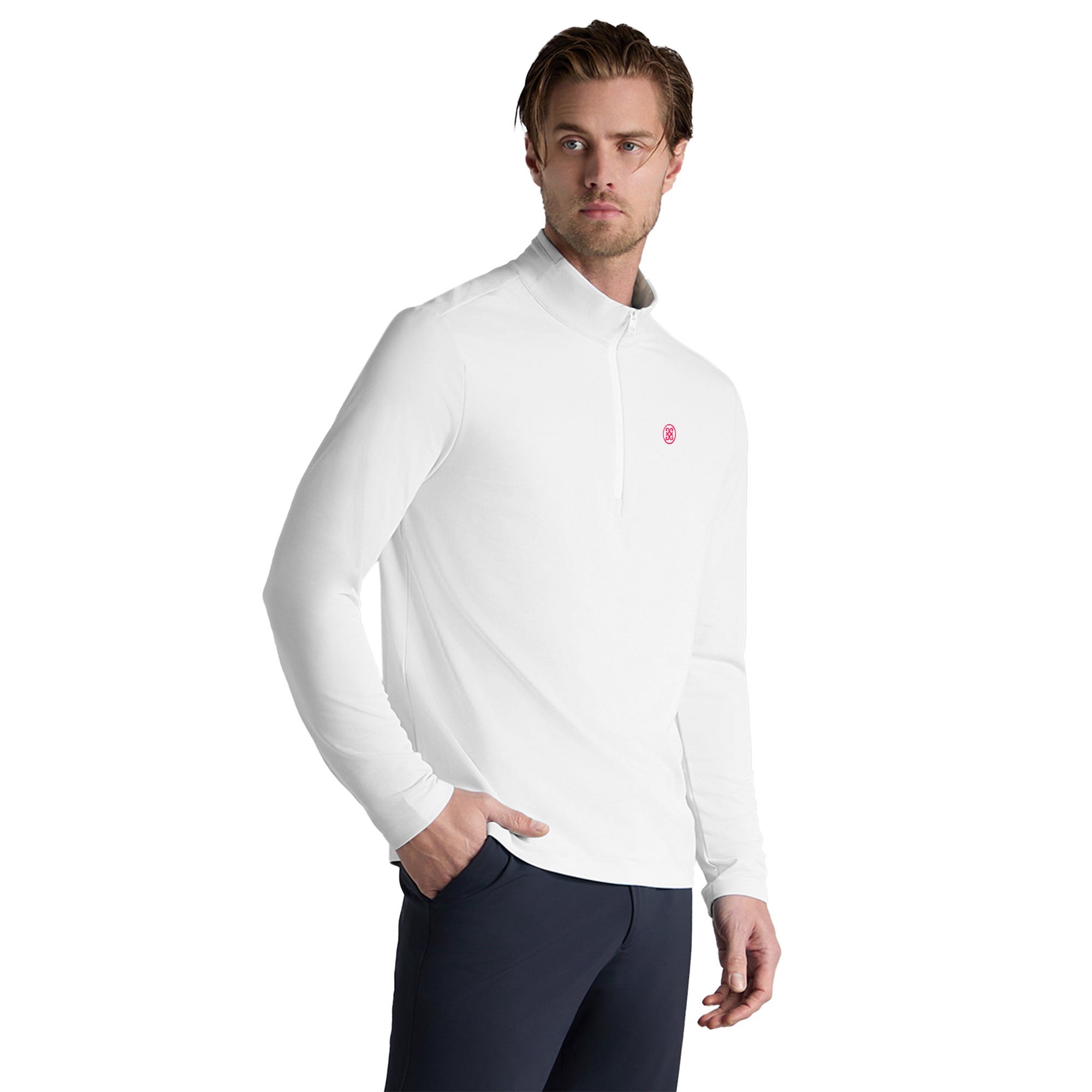 G/FORE Brushed Back Tech 1/4 Zip Pullover - Snow - GMM000035-SNO