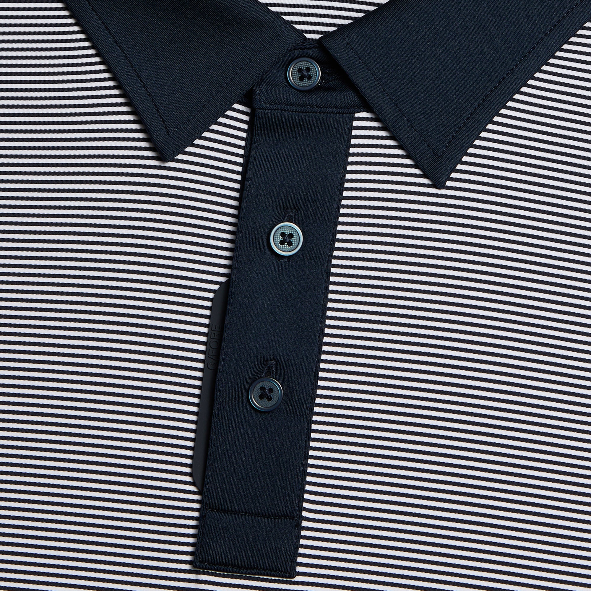 G/FORE Feeder Stripe Fine Tech Jersey Polo Shirt Twilight